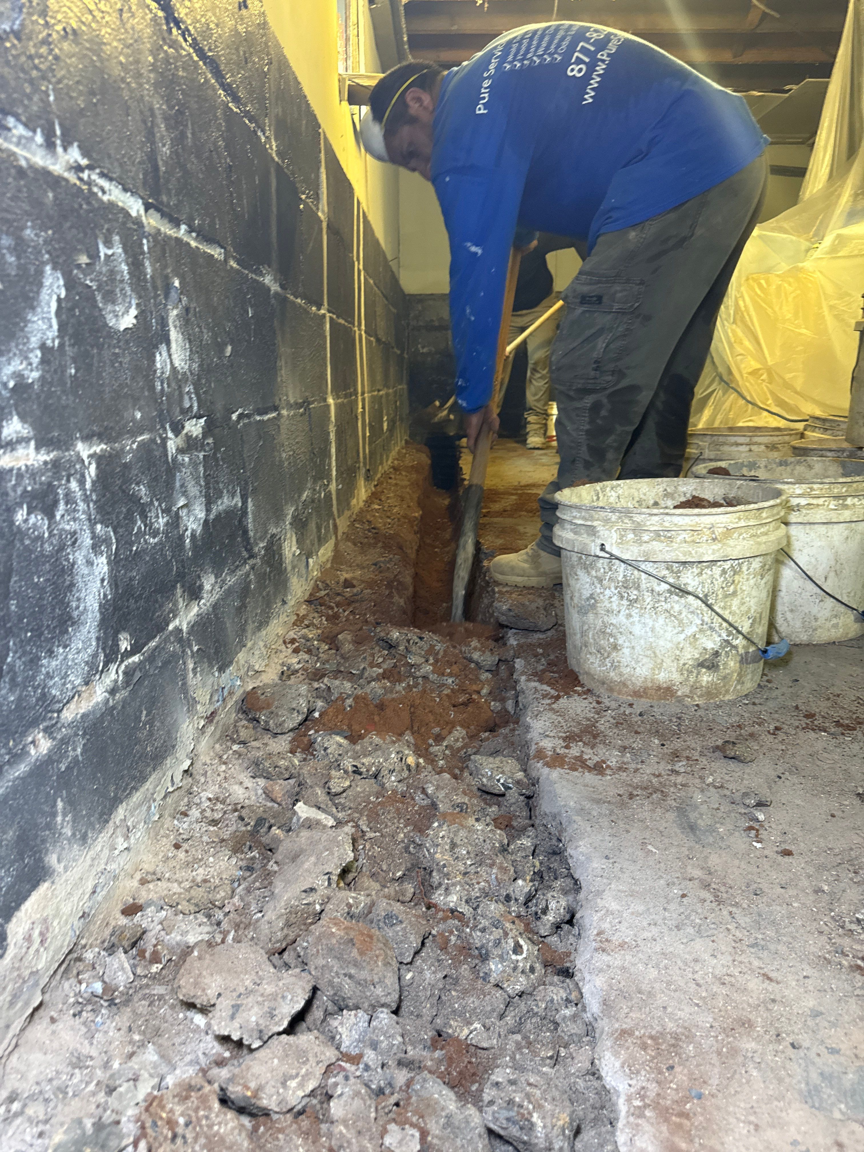Interior French Drain East Orange NJ by Pure Service Pro, LLC 