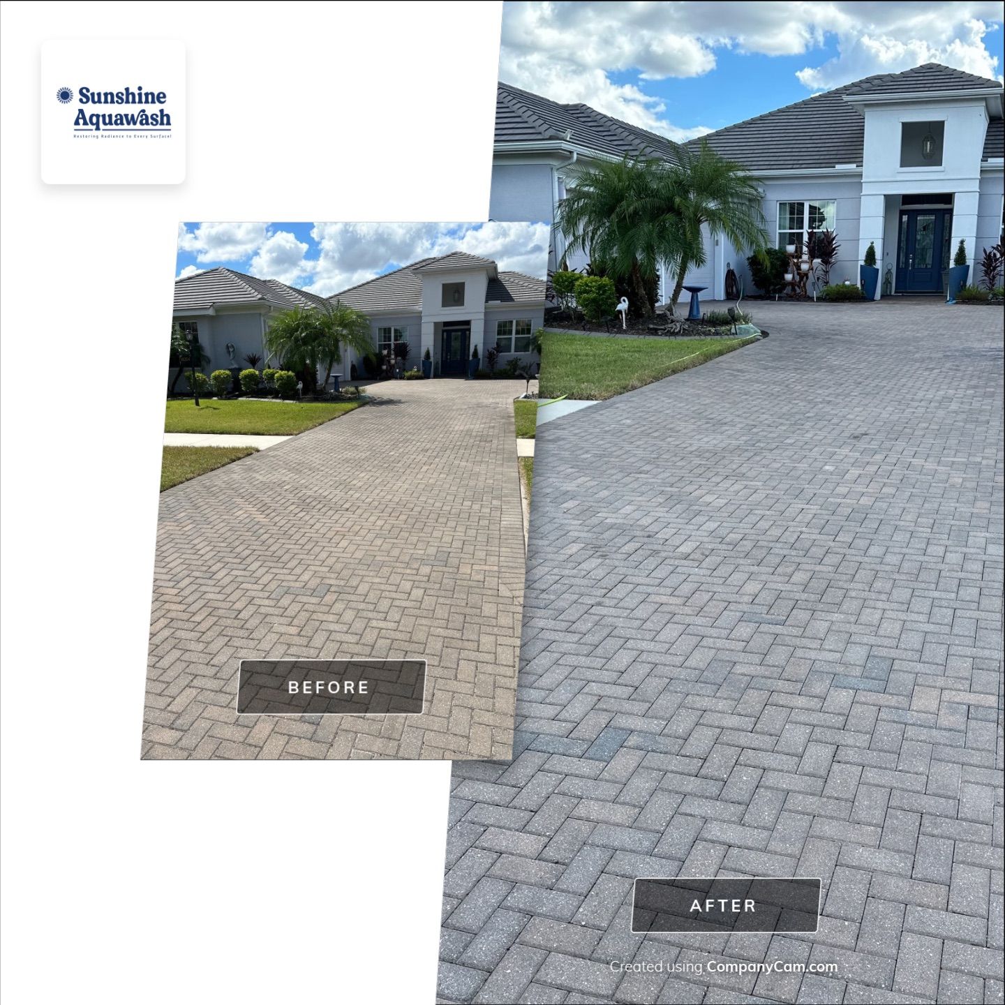 Paver Driveway, Pool Deck, Outdoor Furniture & Culvert Cleaning in Winding River Community, Bradenton, FL | Sunshine AquaWash by Sunshine AquaWash