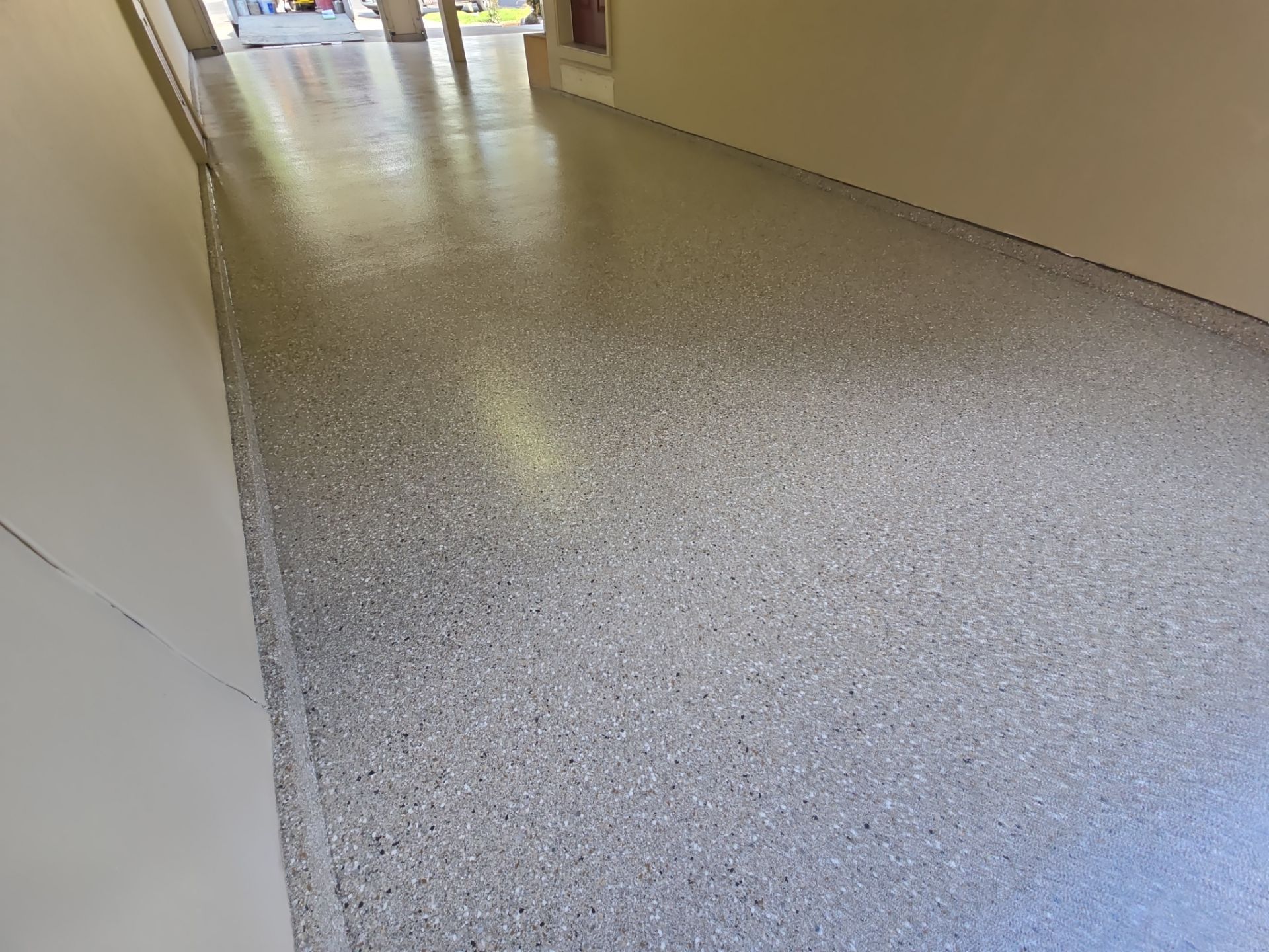 Garage Transformation using Claystone Hybrid by Croc Coatings, LLC