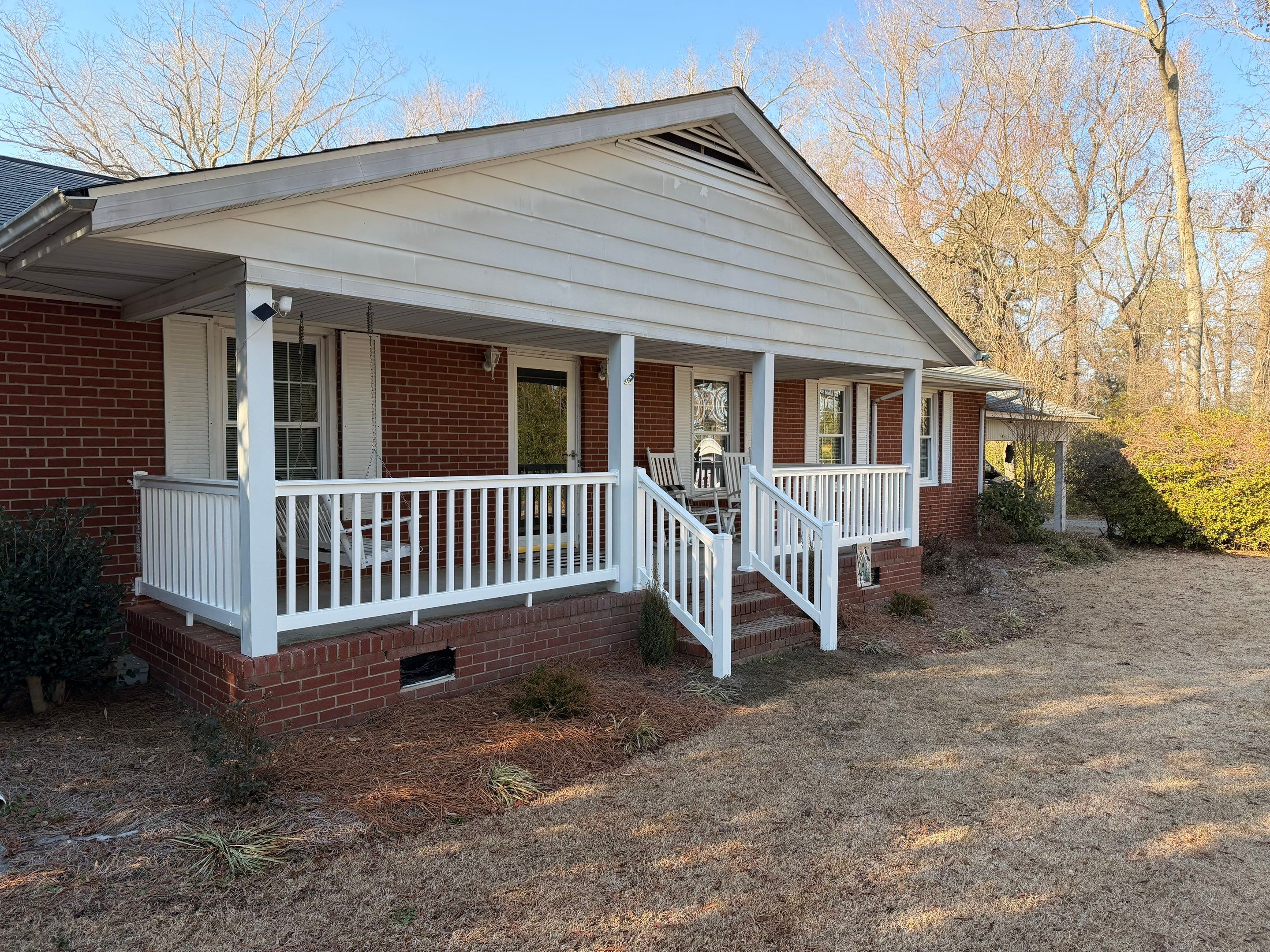 Custom Front Porch Railing Installation in Winterville by Superior Fence and Rail