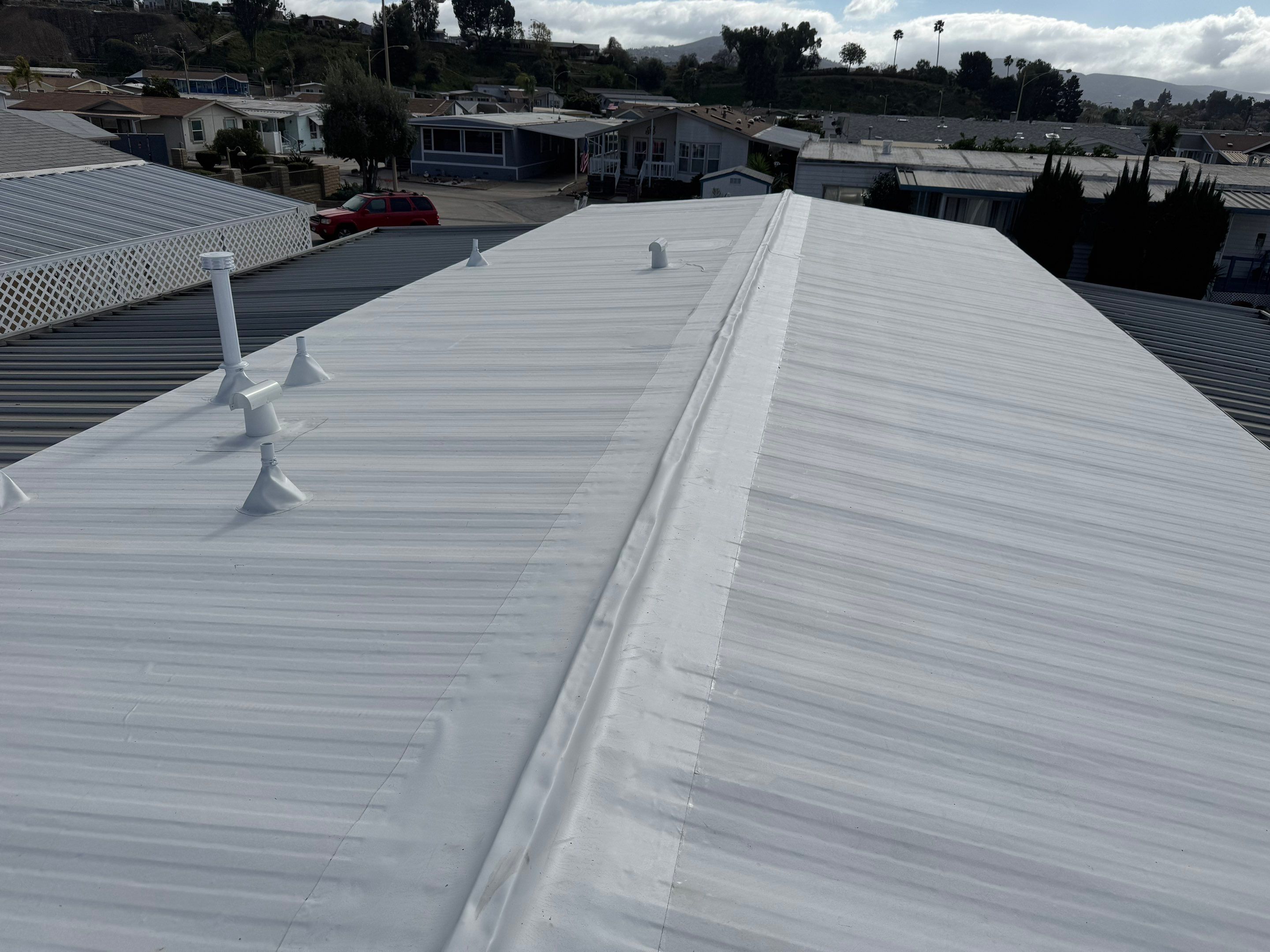 Escondido, CA | Mobile Home Insurance Roof Replacement with Fully Adhered TPO by Zenith Roofing Services