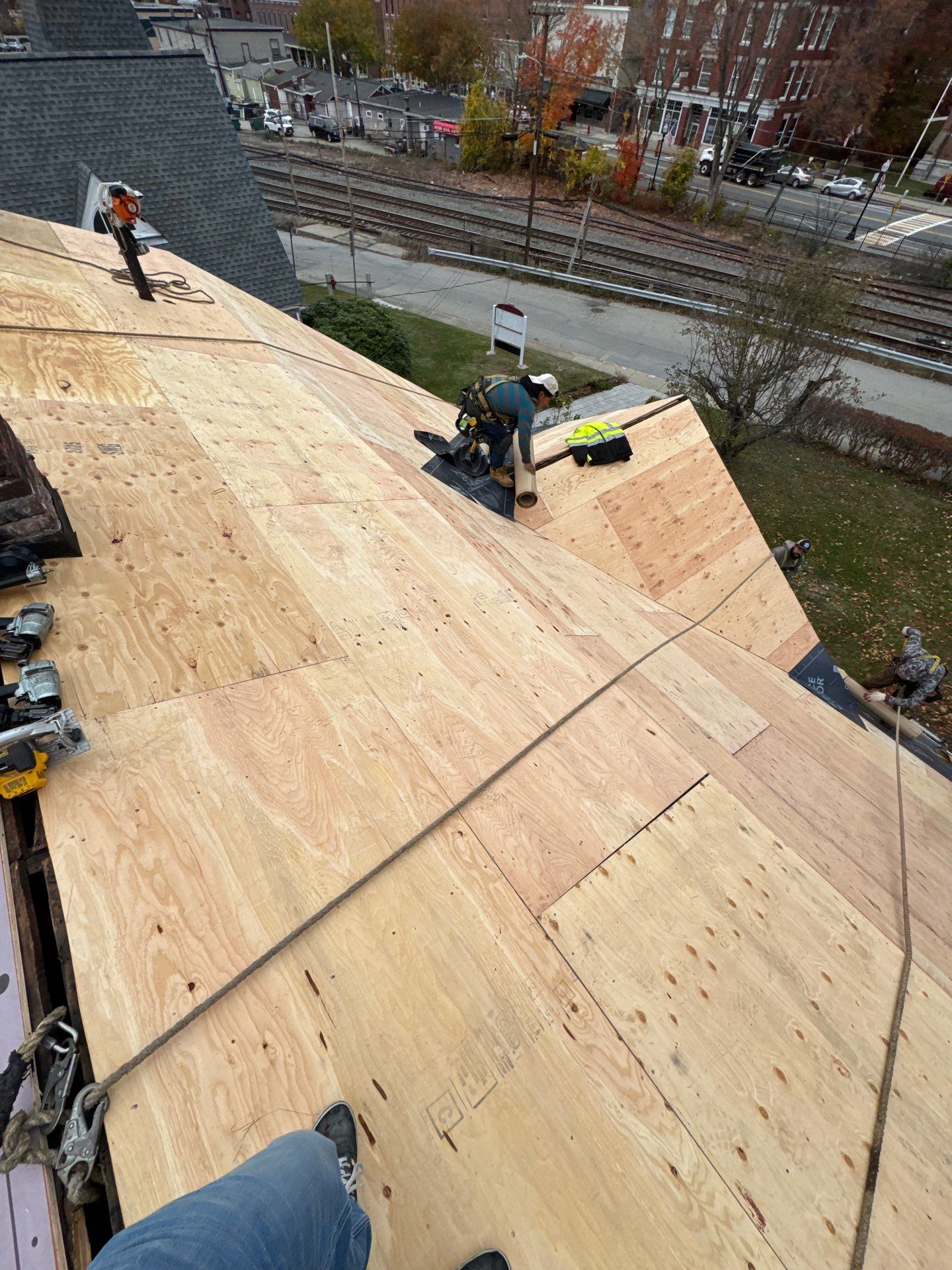 Ayer Church Complete Roof with Code-Compliant Overlay & Dual Chimney Restoration by Mighty Dog Roofing of Greater Middlesex County