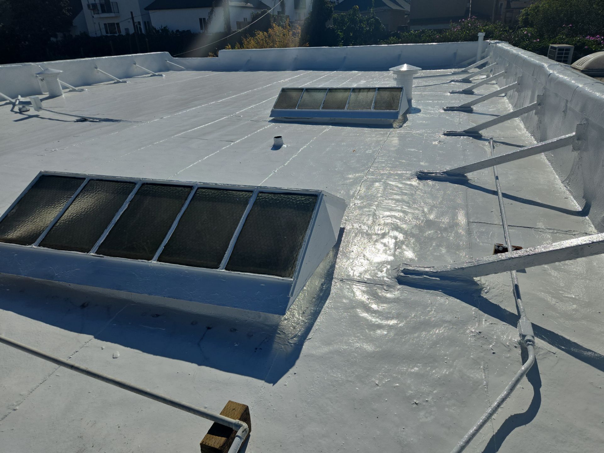 Commercial Roofing Installation using ASC Silicone Membrane by Hull Brothers Roofing