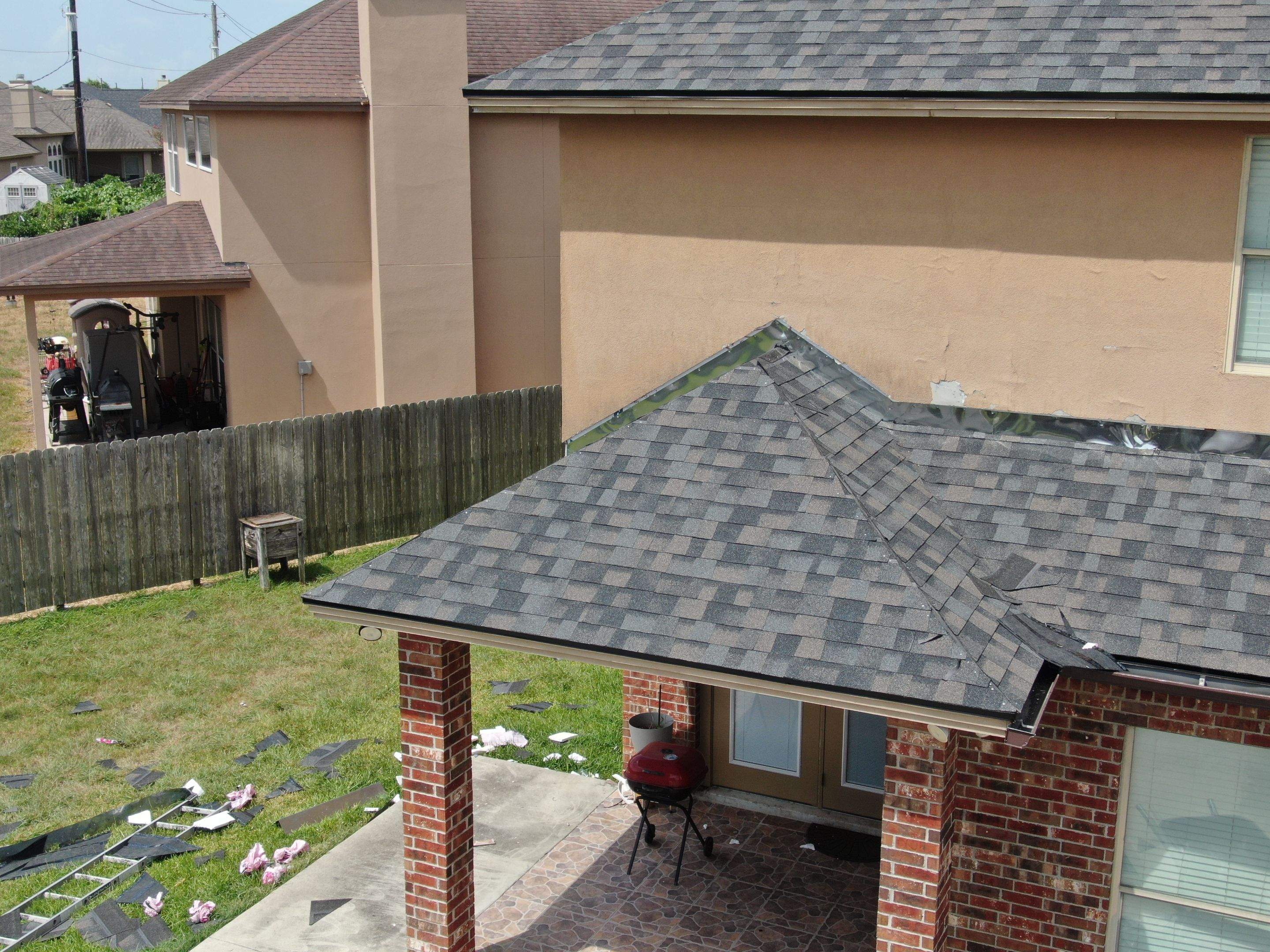 Flashing Stucco above the Roof by Bayfront Roofing and Construction
