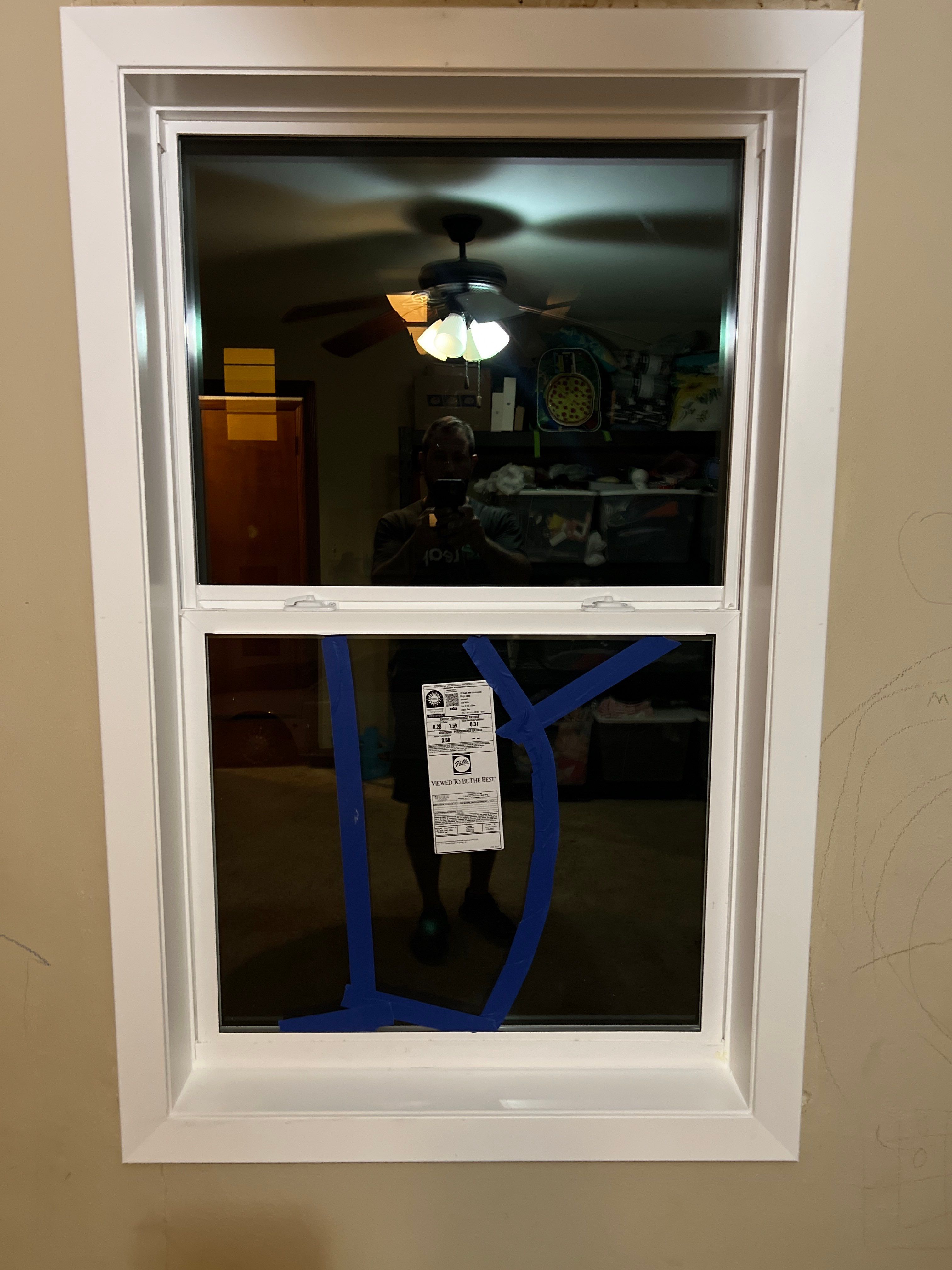 Pella Window installation using Pella 250 series vinyl window by United Windows and Siding LLC