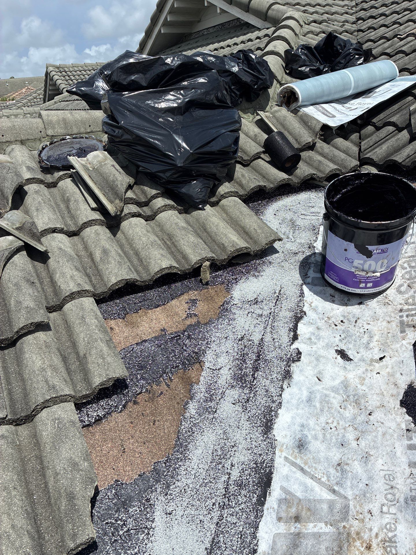 Concrete Tile Roof Leak Repair and Decking Replacement in Boca Raton by Aastro Roofing