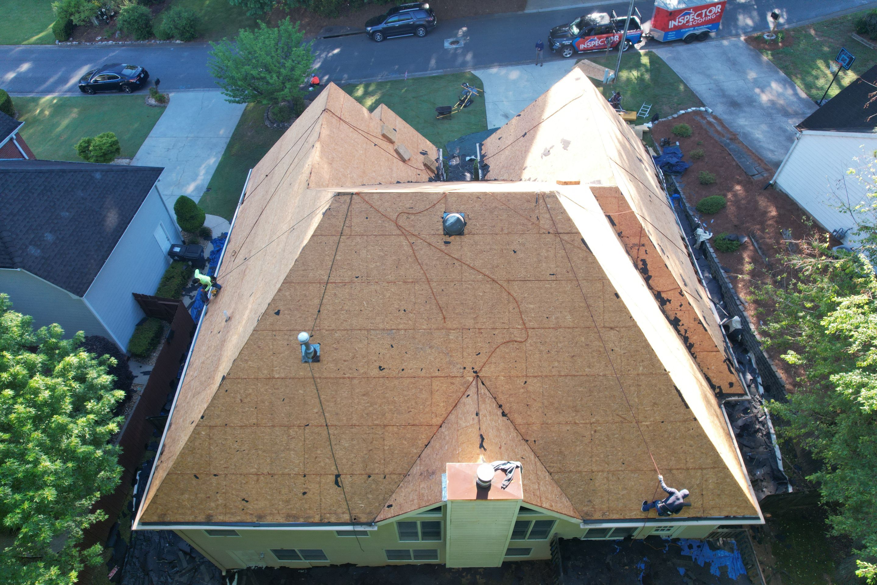 Residential Roof Replacement using Owens Corning Estate Gray by Inspector Roofing and Restoration