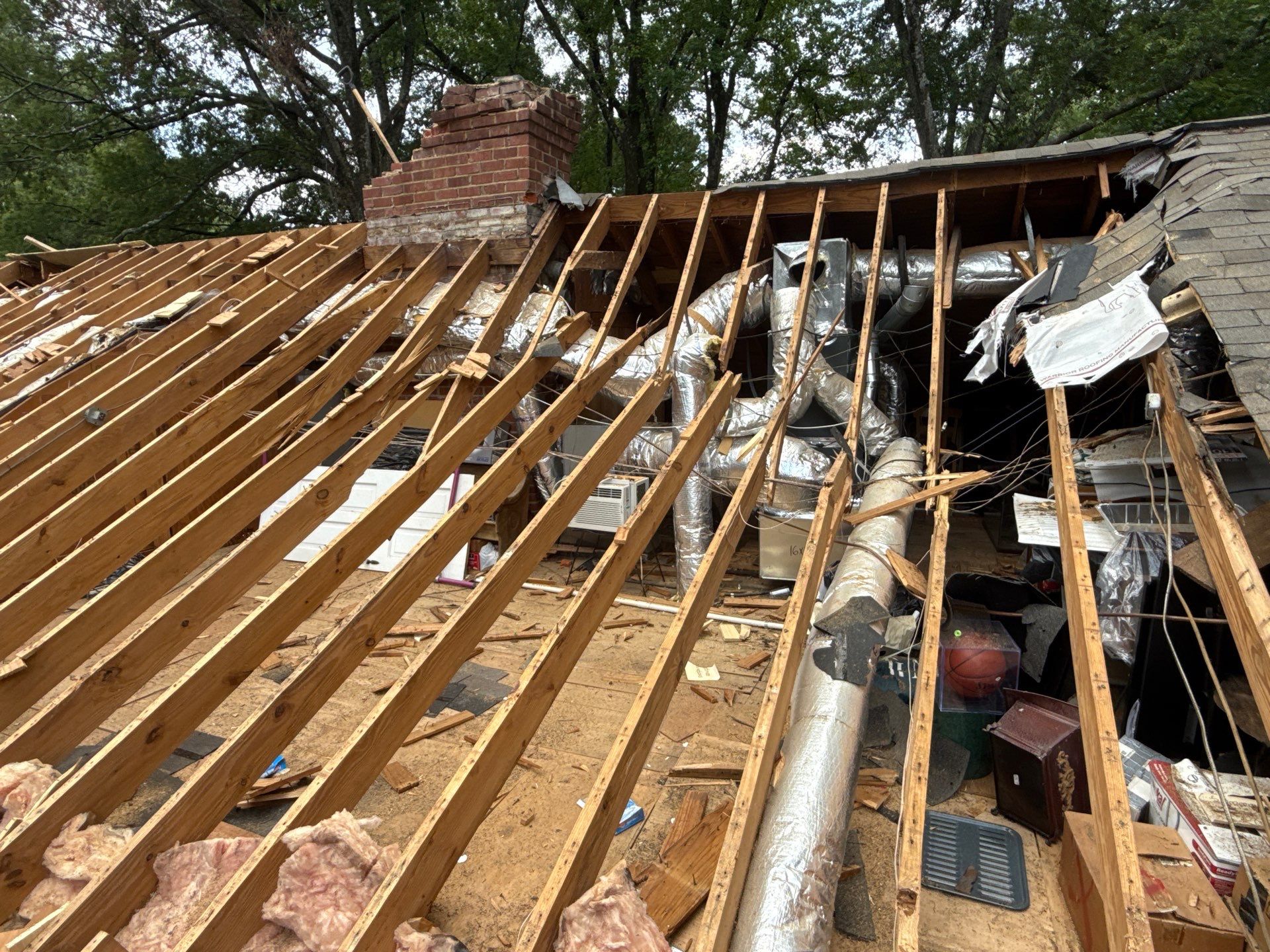 Structural Restoration and Asphalt Shingle Roof Replacement with Interior Repairs in East Memphis by Revival Roofing Services