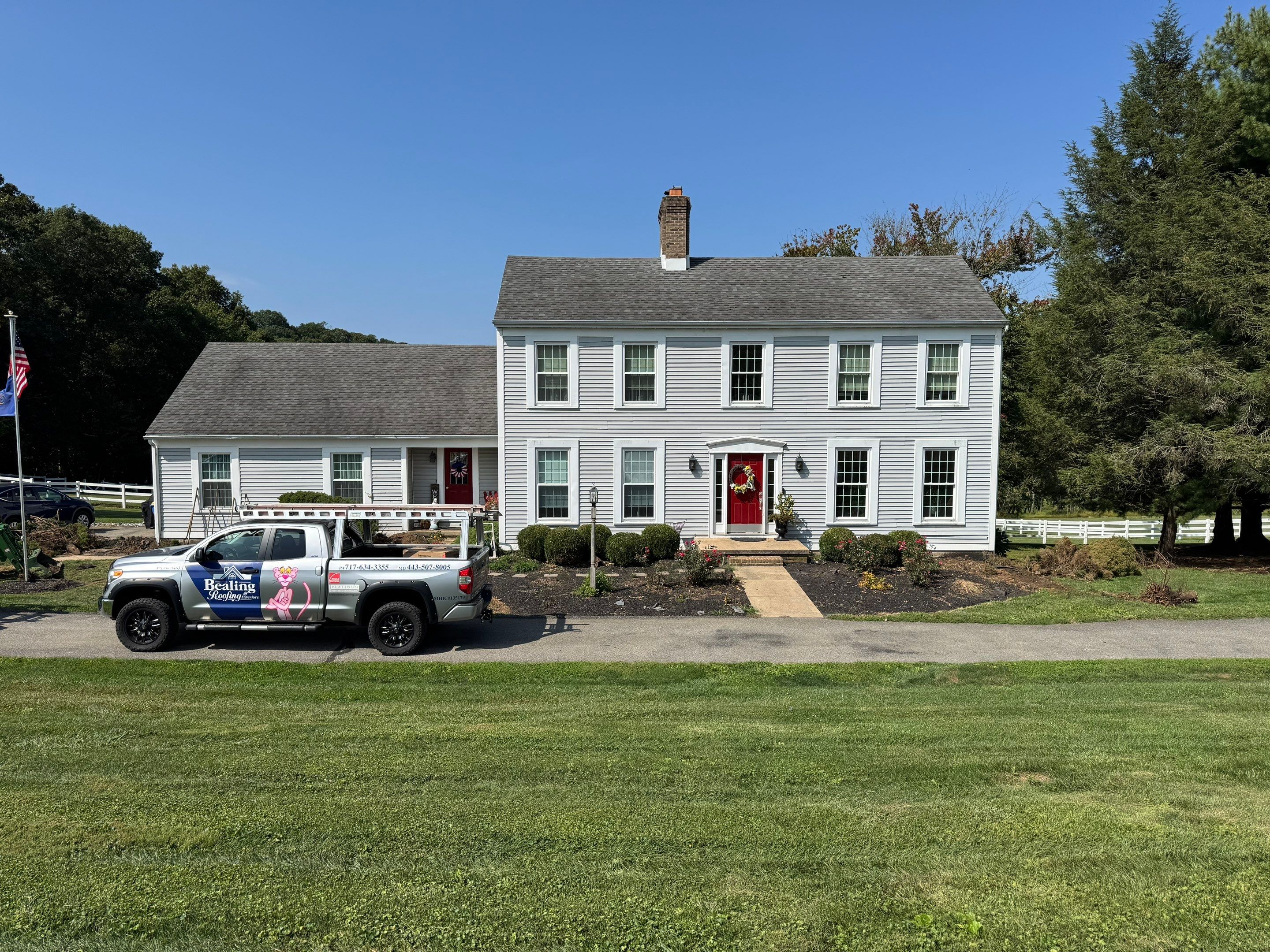 Full Roof and Chimney Restoration with Seamless Gutter Upgrade in Glen Rock, PA by Bealing Roofing & Exteriors