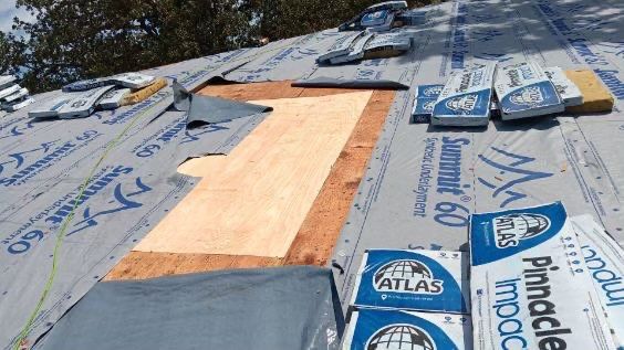 Residential Roofing Installation using ATLAS Pinnacle Pristine Shingles by Harvey Roofing & Construction