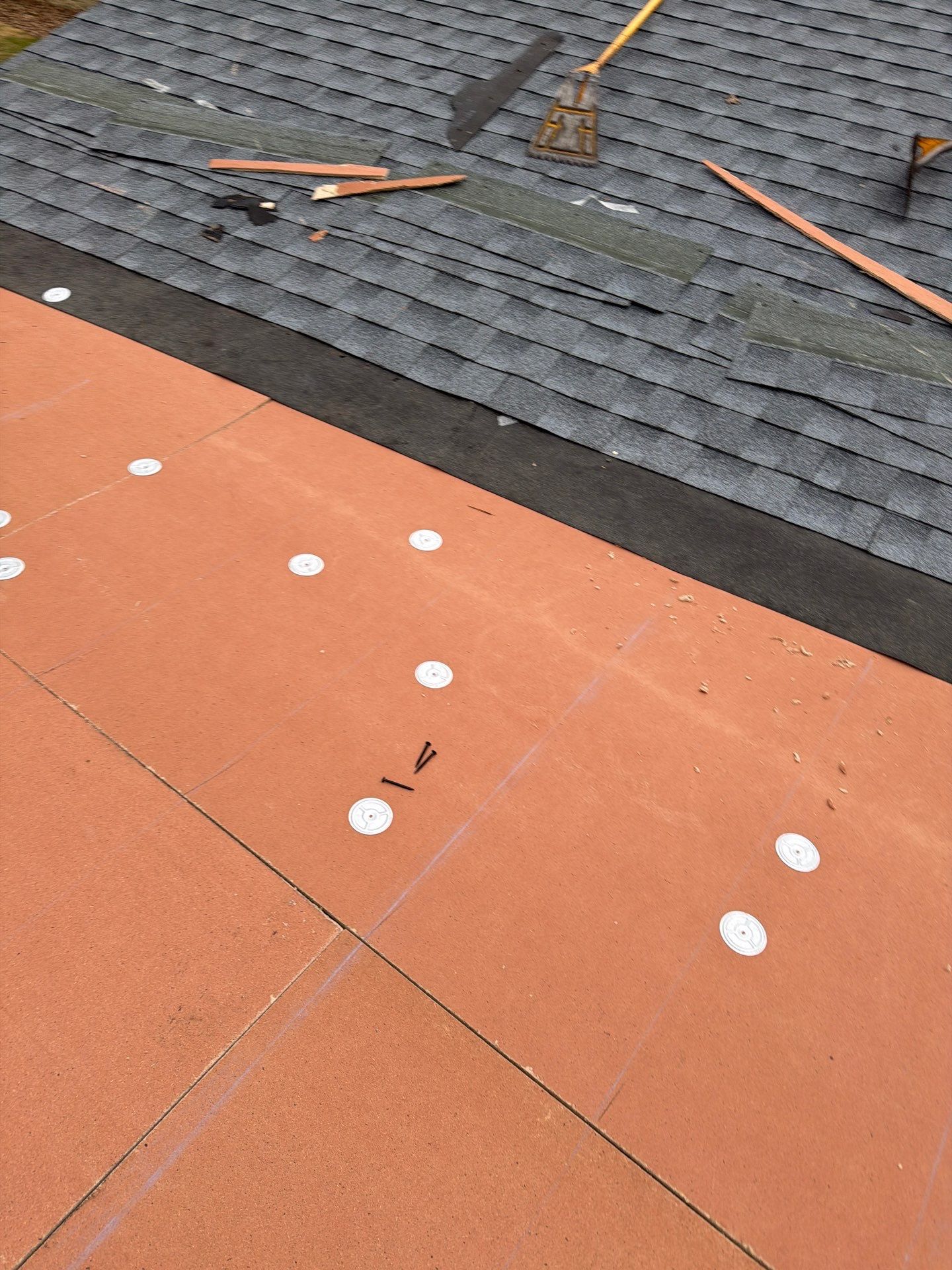 Residential Roofing Installation using EPDM and GAF Timberline HDZ Hickory by Rainstoppers Roofing