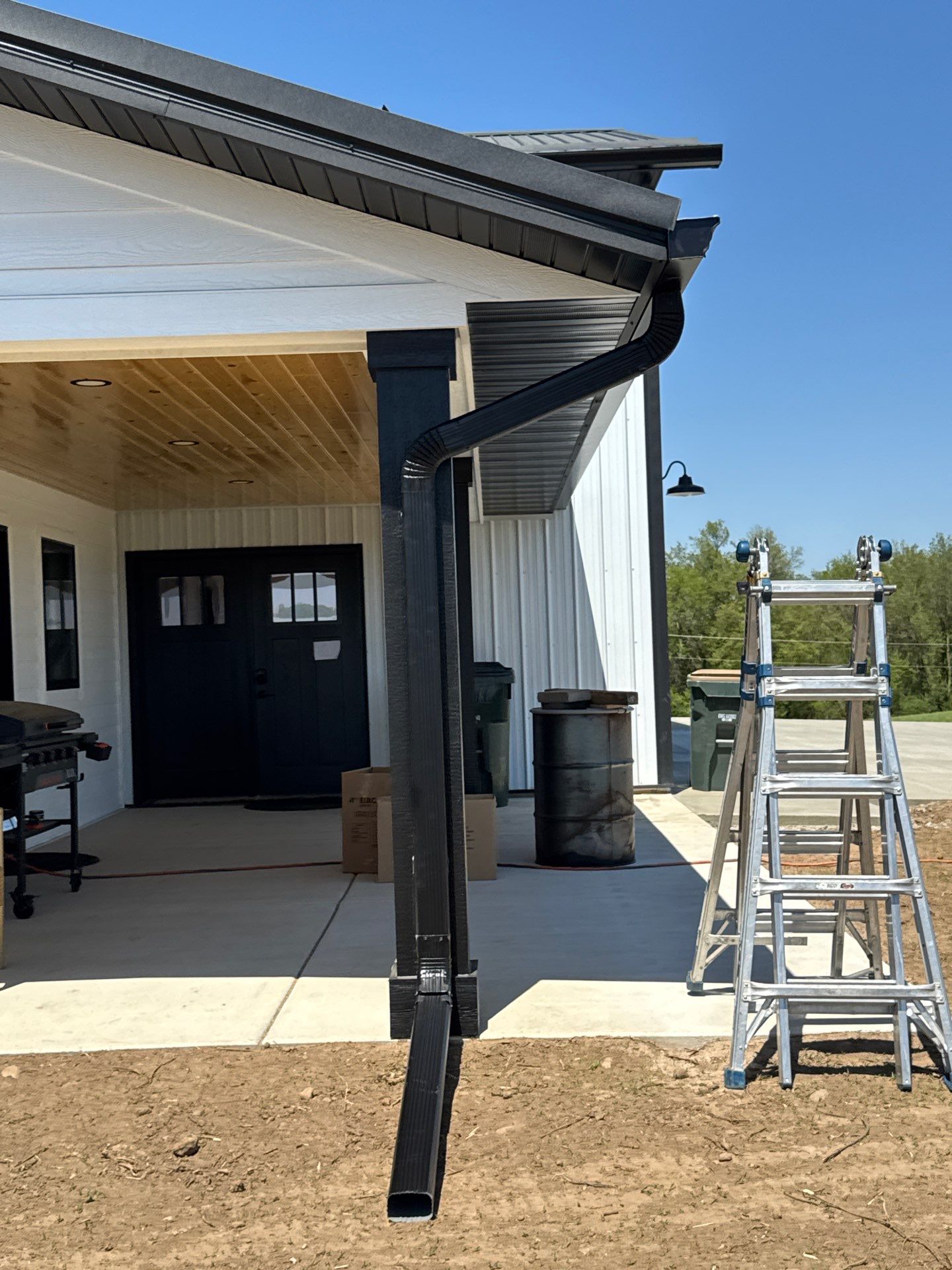 Black Gutter Installation + Snow Guards on Shouse by Next Level Seamless Gutters / Exteriors Inc.