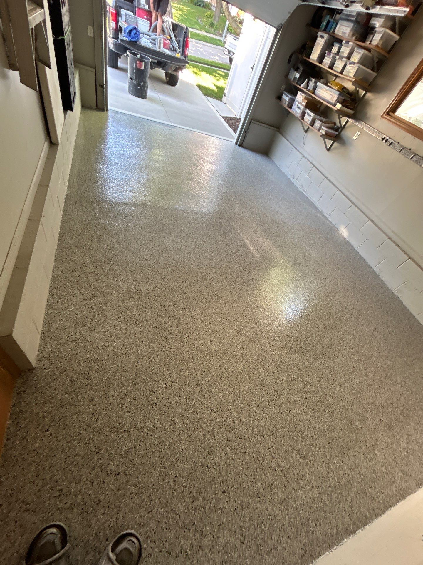 Multi-Phase Epoxy Floor Coating for Omaha Residential Garage by Granite Garage Floors