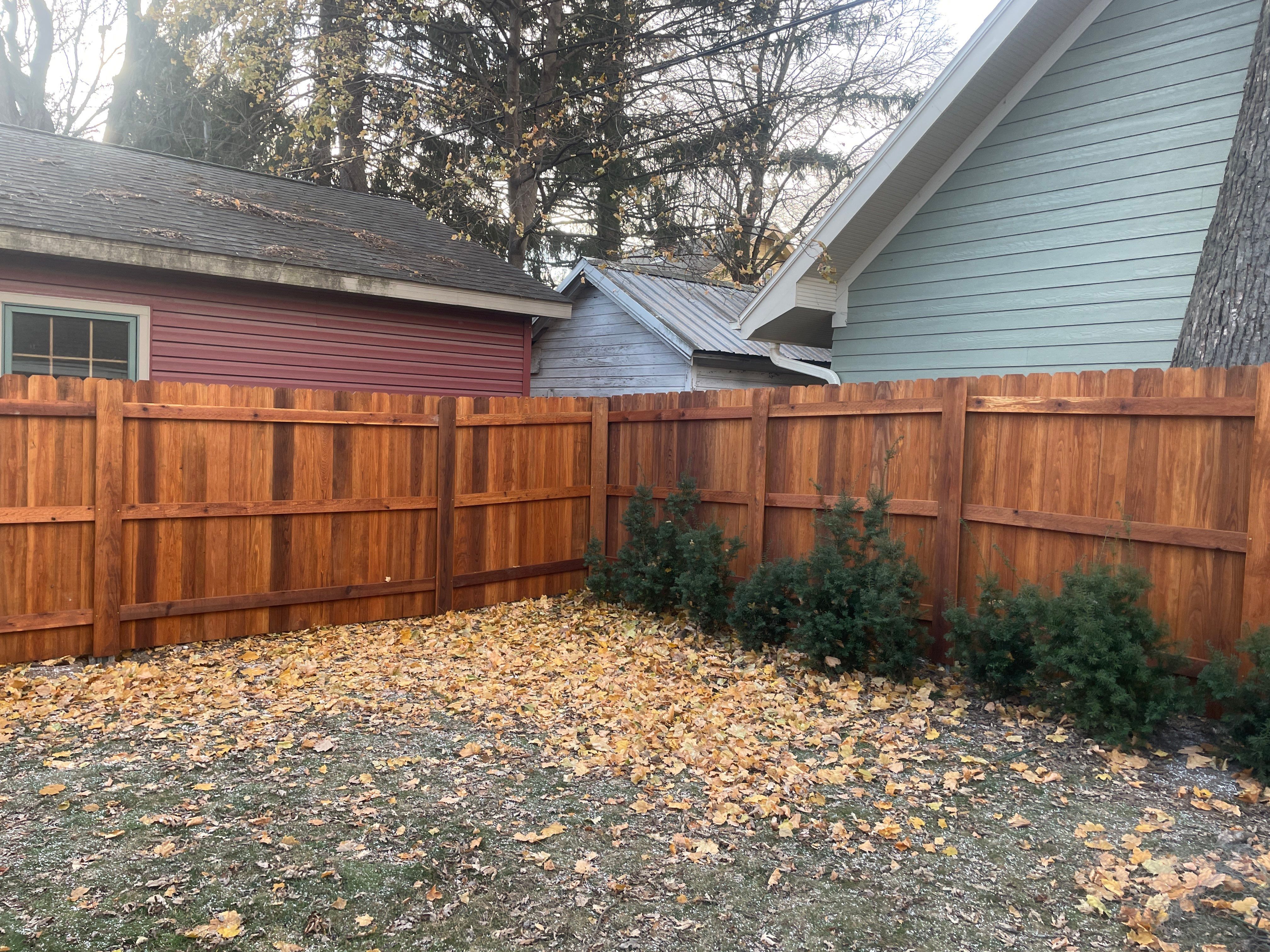 Clear Cedar | 6' | Side By Side | Dog Ear • Pecan by Madison Fence Company