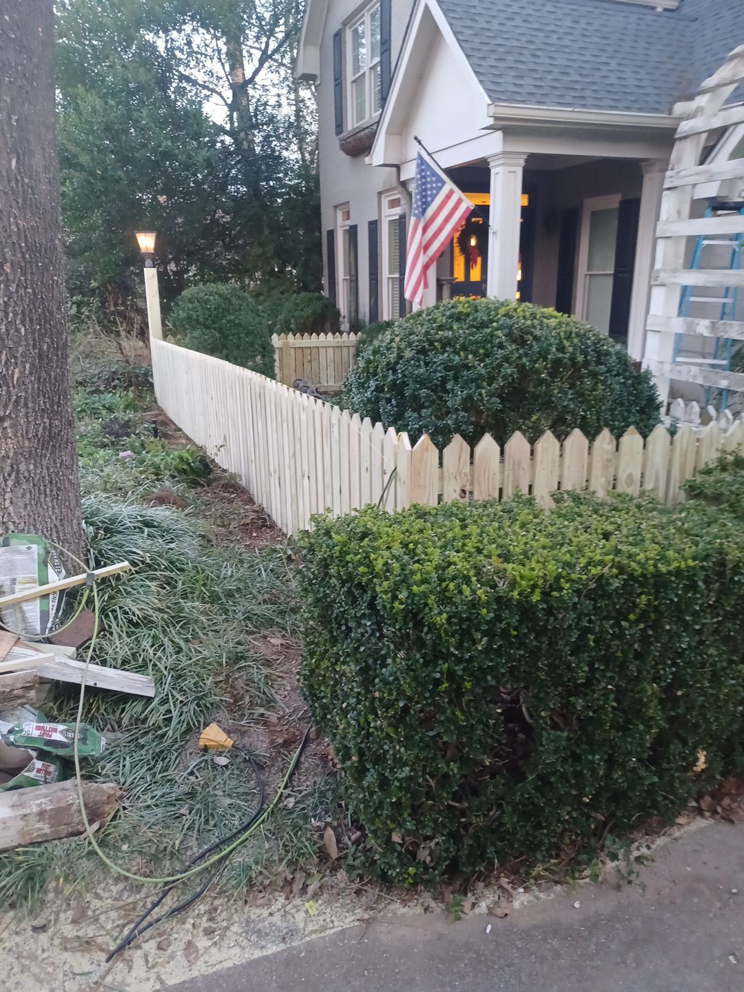 Montcrest - Fence by Pillar and Pine
