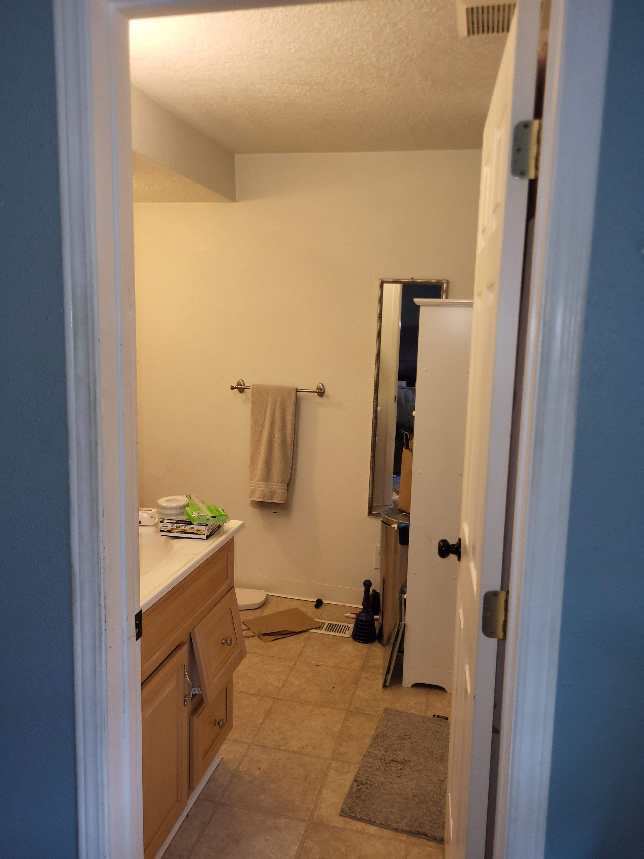 Full Bathroom Remodel in Portland with Hexagonal Tile and Custom Shower by American Made Construction 