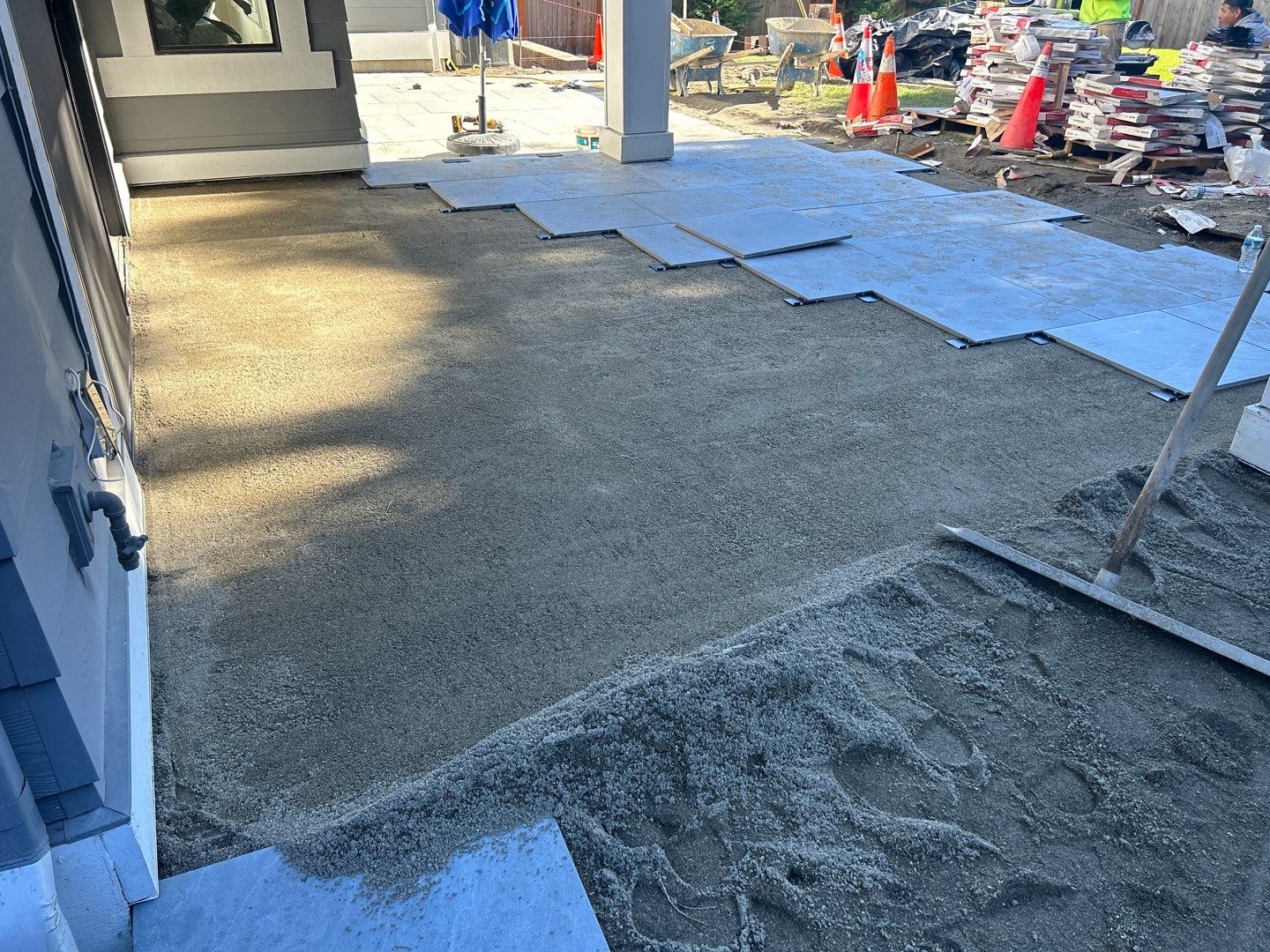 Hardscaping Back Patio Landscape Project  by Jireh Asphalt & Concrete Inc 