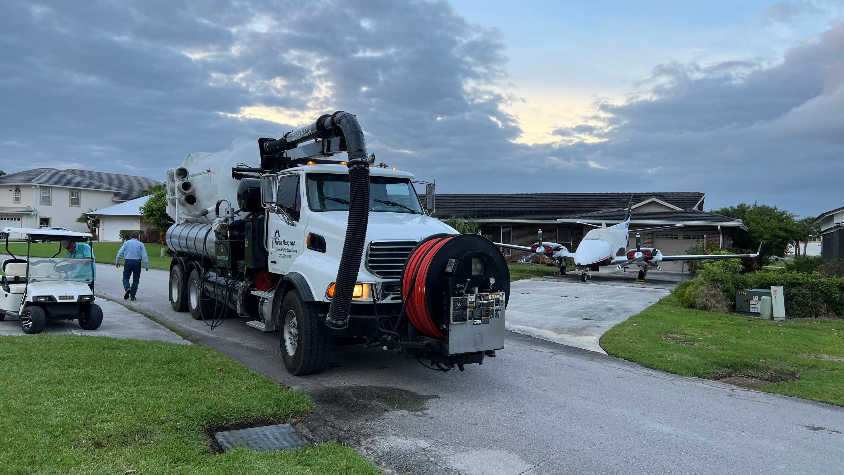 Naples Private Airport Community Catch Basin Cleaning by APS Power & Water