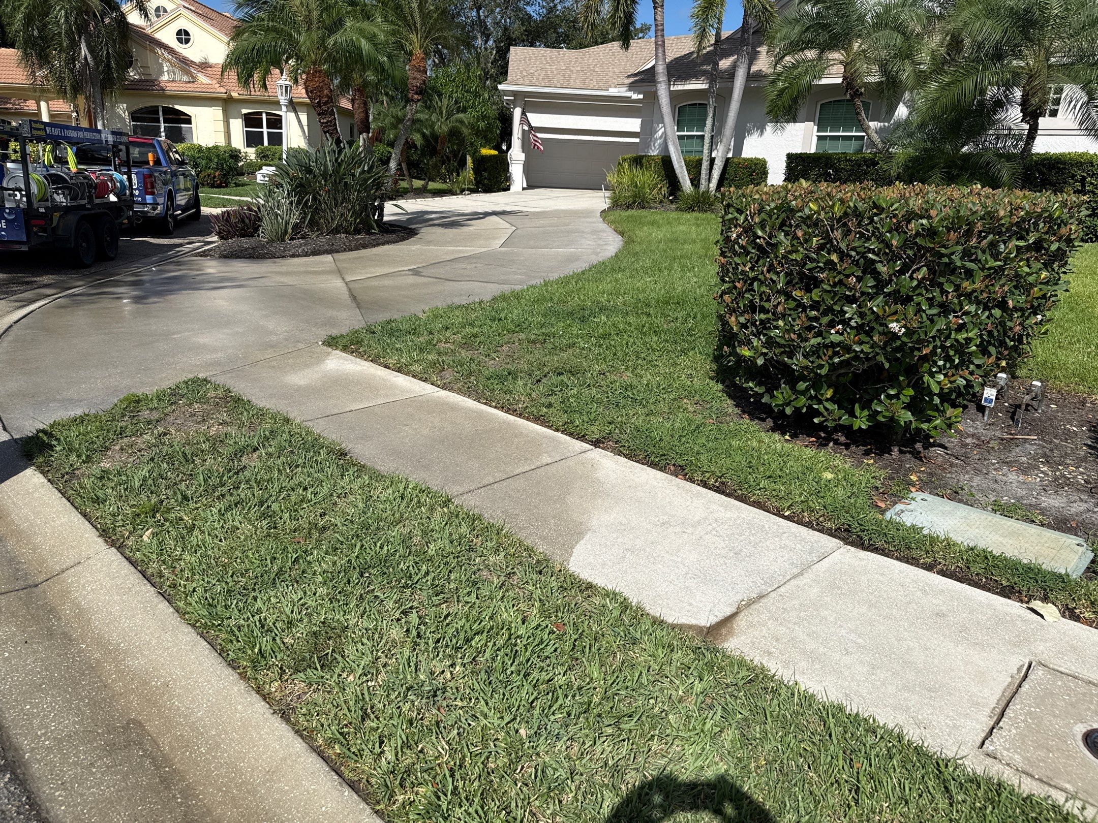 Driveway Cleaning at The Inlets Bradenton by Sunshine AquaWash