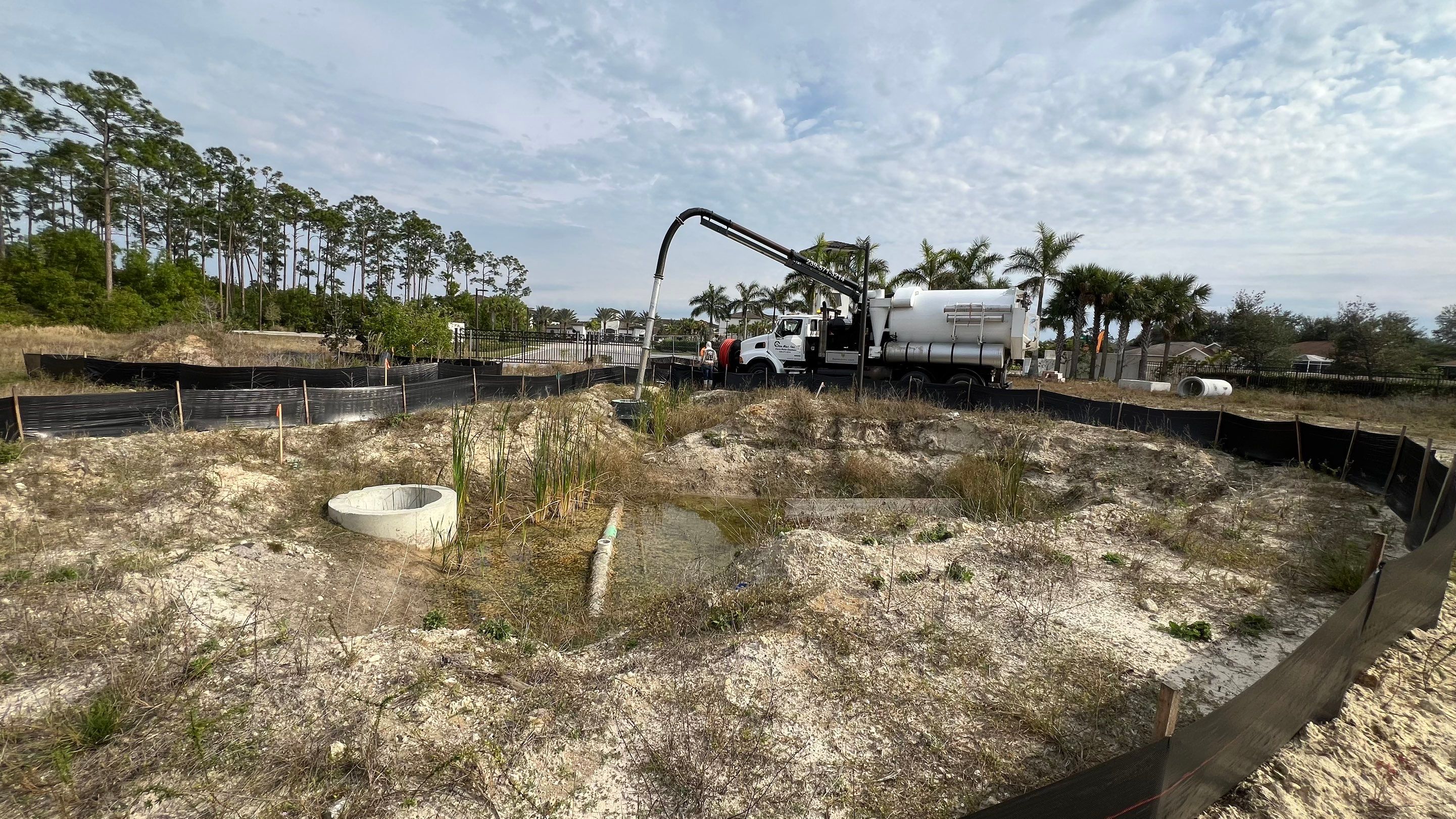 New Residential Construction Community Sewer System Cleaning by APS Power & Water