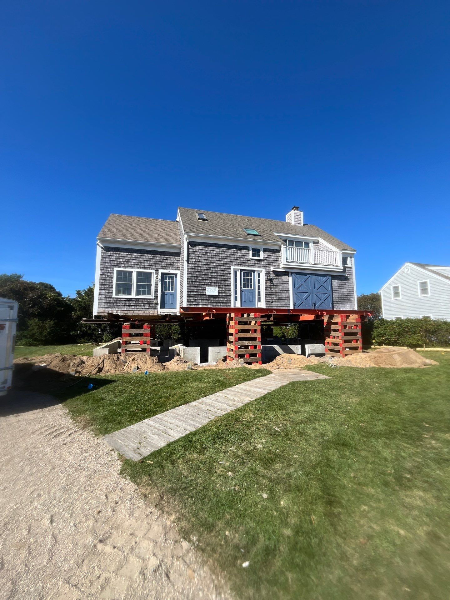 House Elevation and Structural Foundation Reconstruction in West Yarmouth by Lewis Bay Management