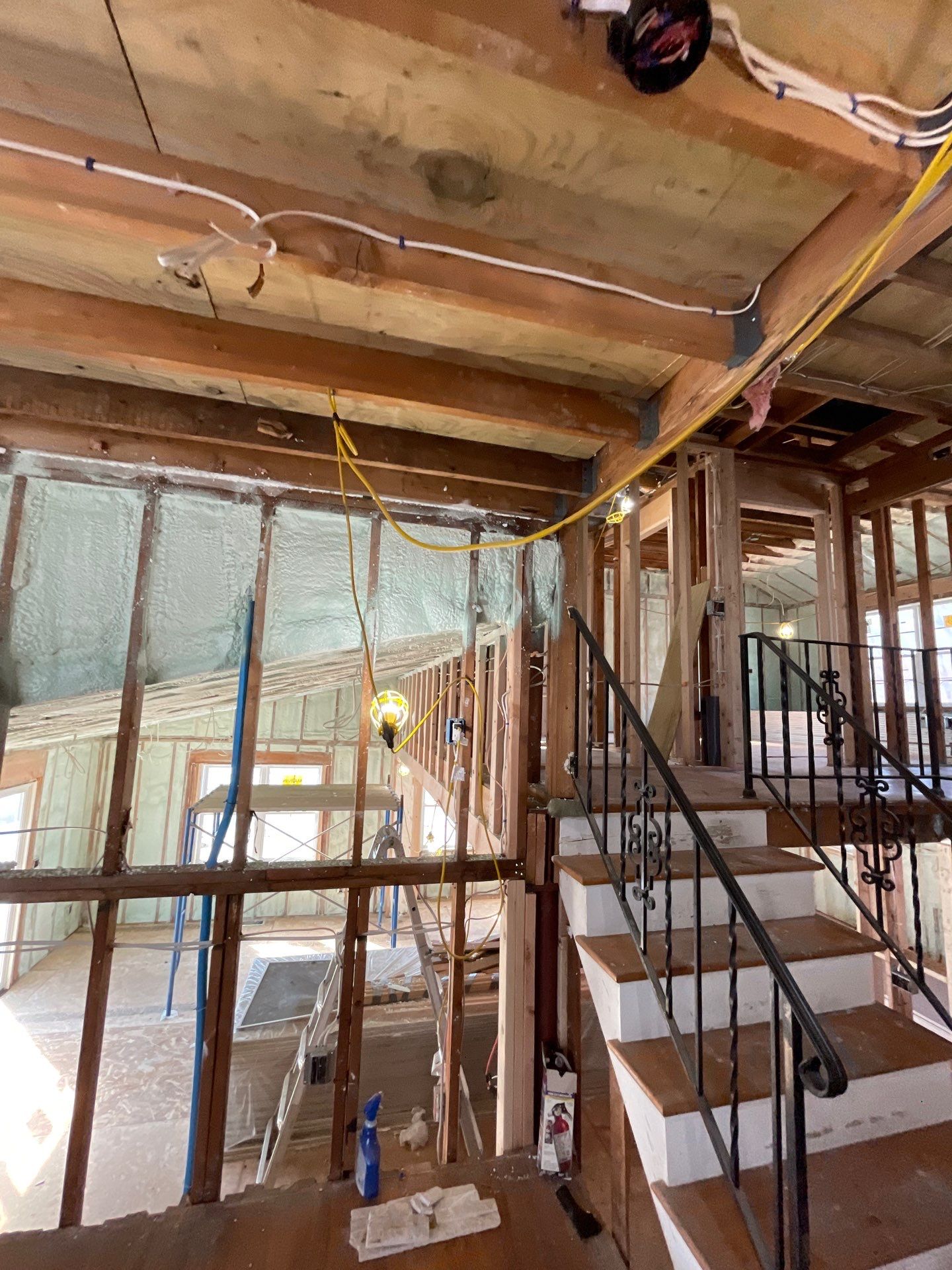 Basement Exterior Walls using Closed Cell Spray Foam by NYS Foam & Energy