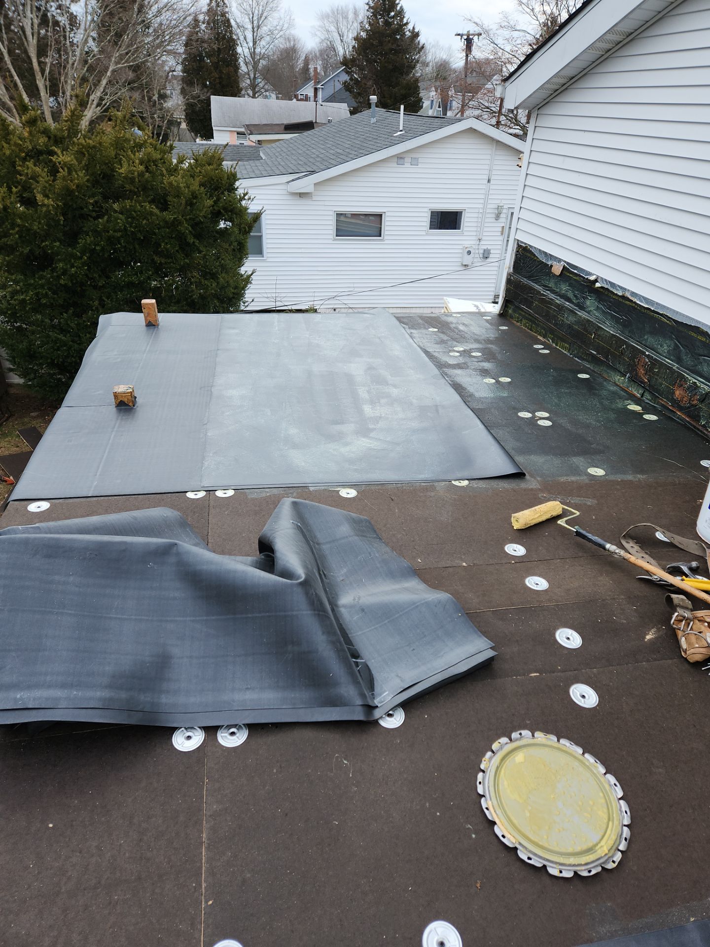 Residential Roofing Installation using Owens Corning TruDefinition Duration Sierra Gray by A Plus Exterior