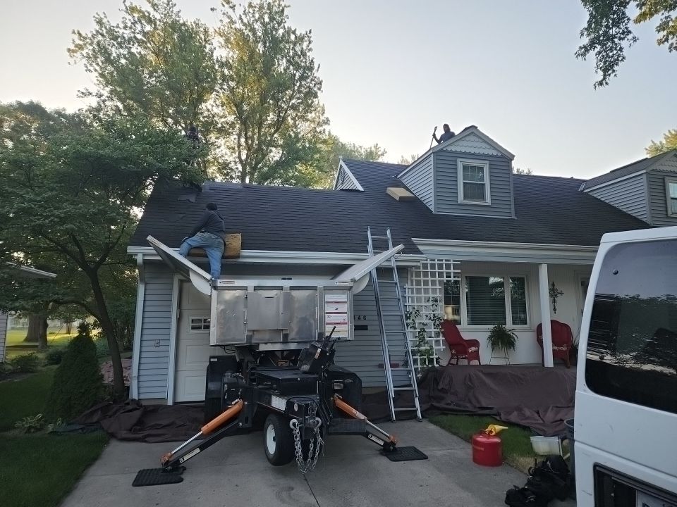 Residential Roofing Installation using GAF Timberline HDZ Charcoal by Nitro Roofing and Construction