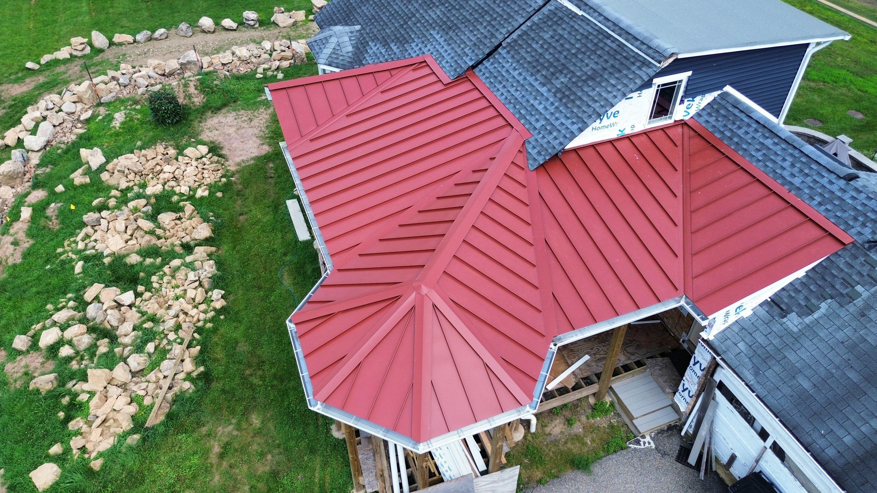 Standing Seam Metal Roof Autumn Red by CMNG LLC