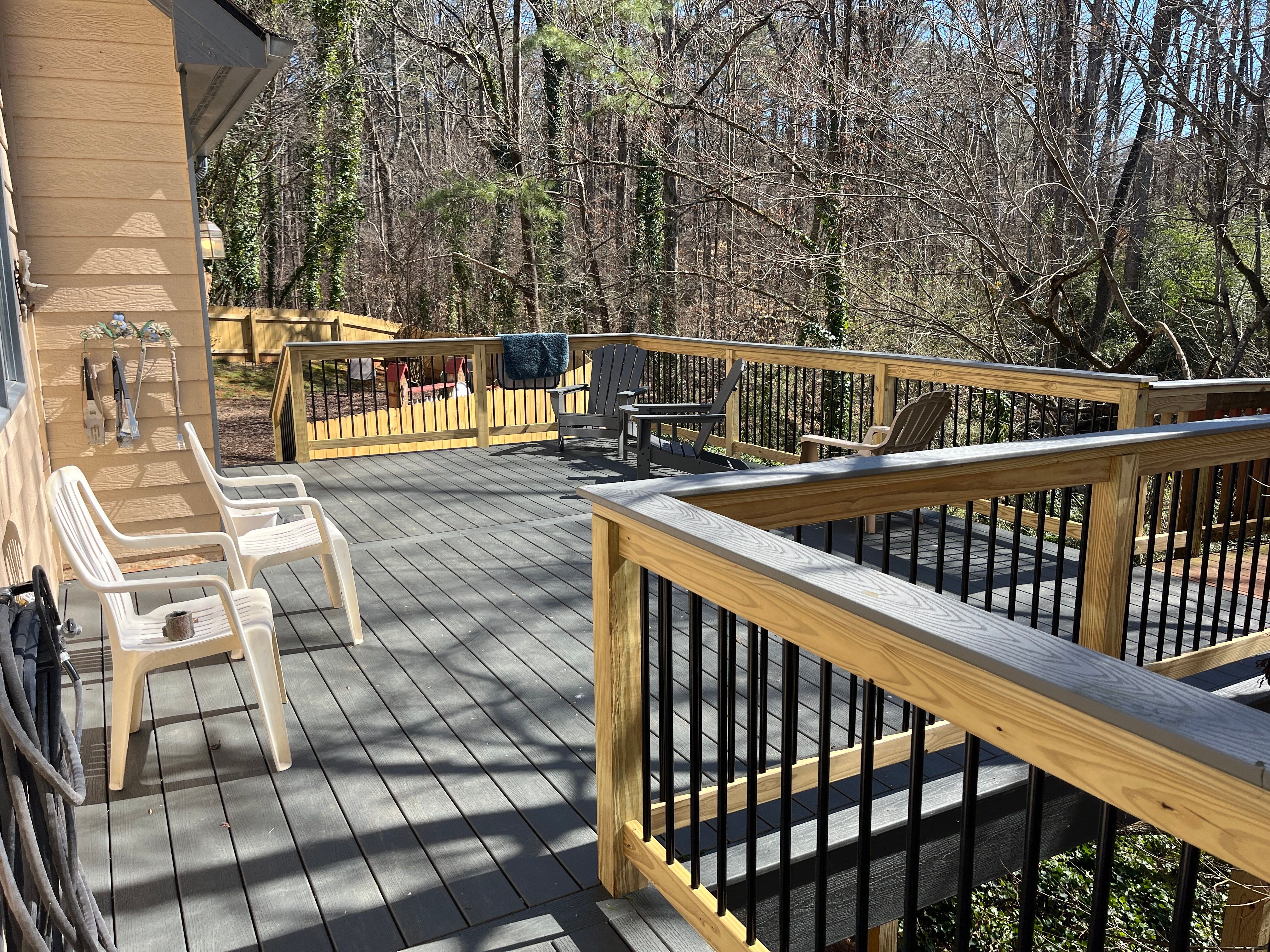 Trex Deck Build with Hybrid Railing in Lilburn, GA by Nelson Exteriors