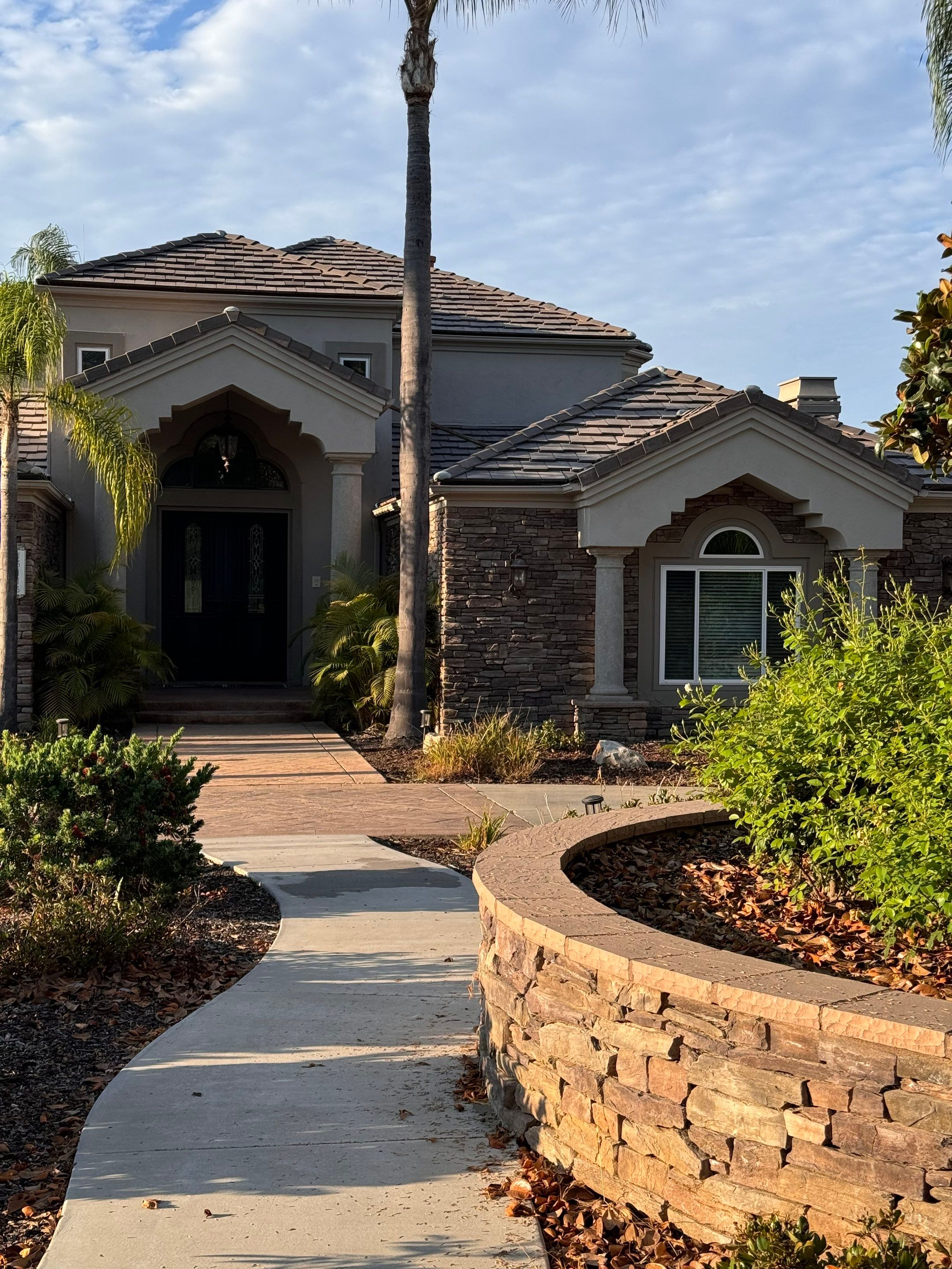 Full Roof Replacement Featuring Staggered Eagle Concrete Tiles in Poway by Reliable Roofing San Diego Inc.
