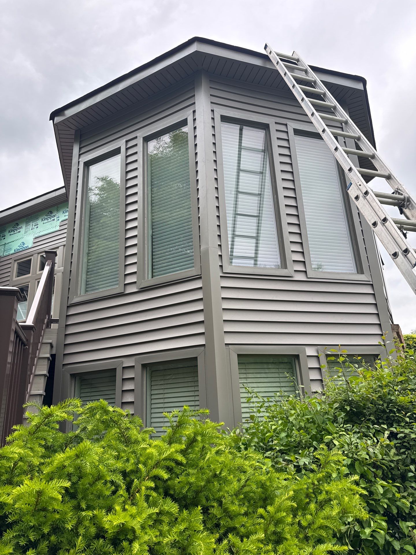 Siding Replacement using Alside Storm Grey by 180 Contractors