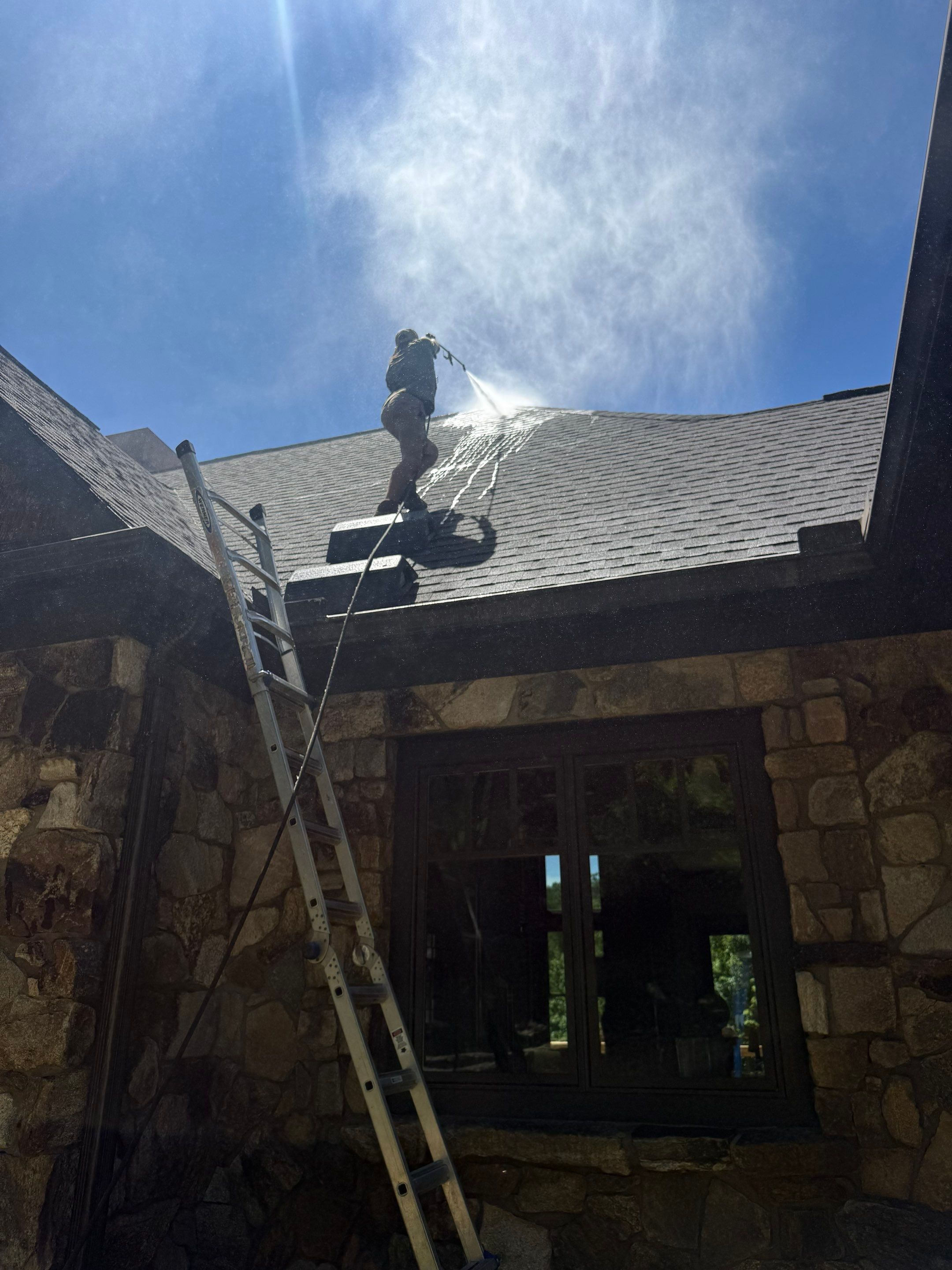 Asphalt Shingle Roof Rejuvenation and Cleaning in Mill Spring by Bright Home Connections