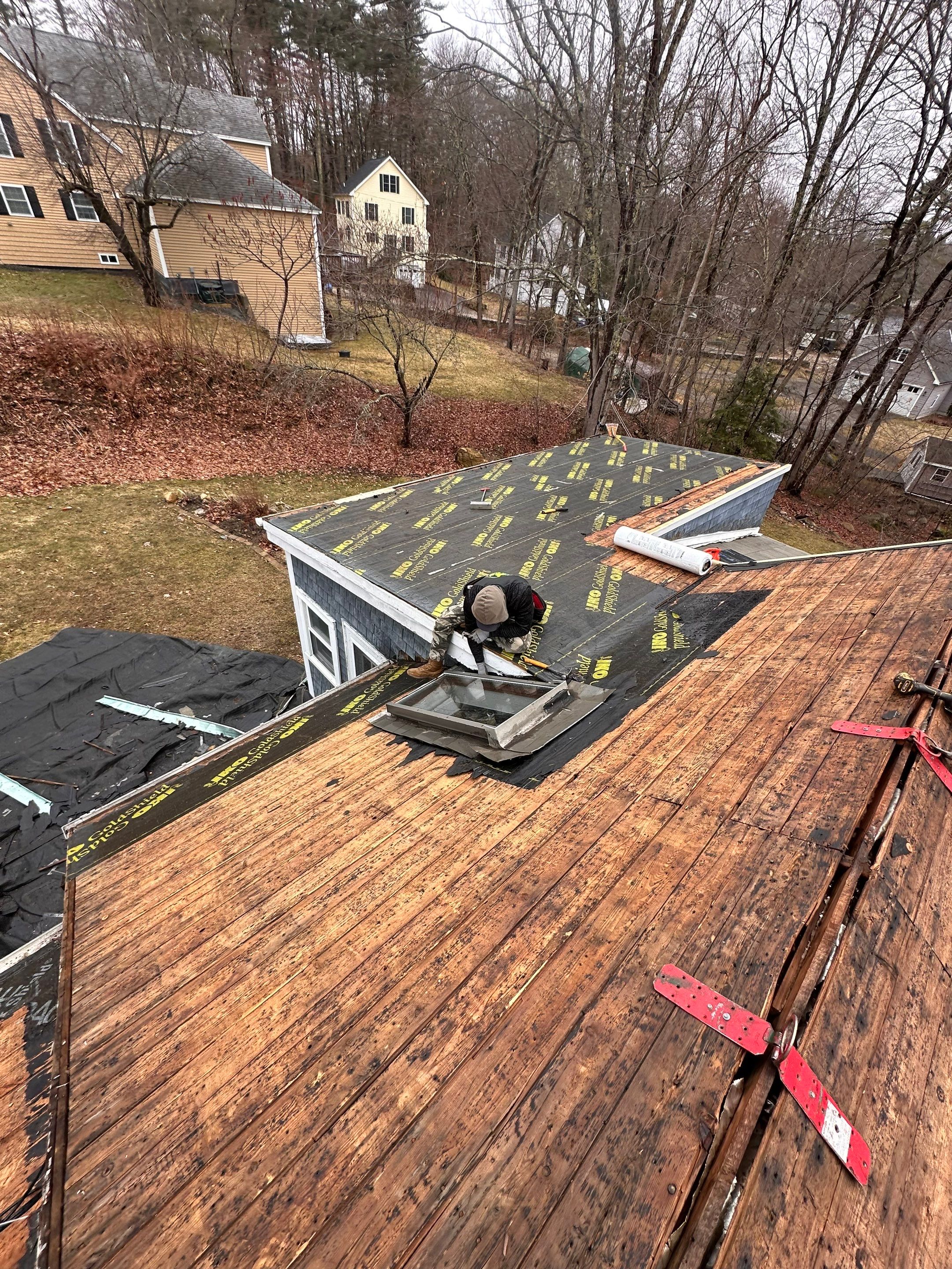Project in Barrington, NH by Tall pine roofing