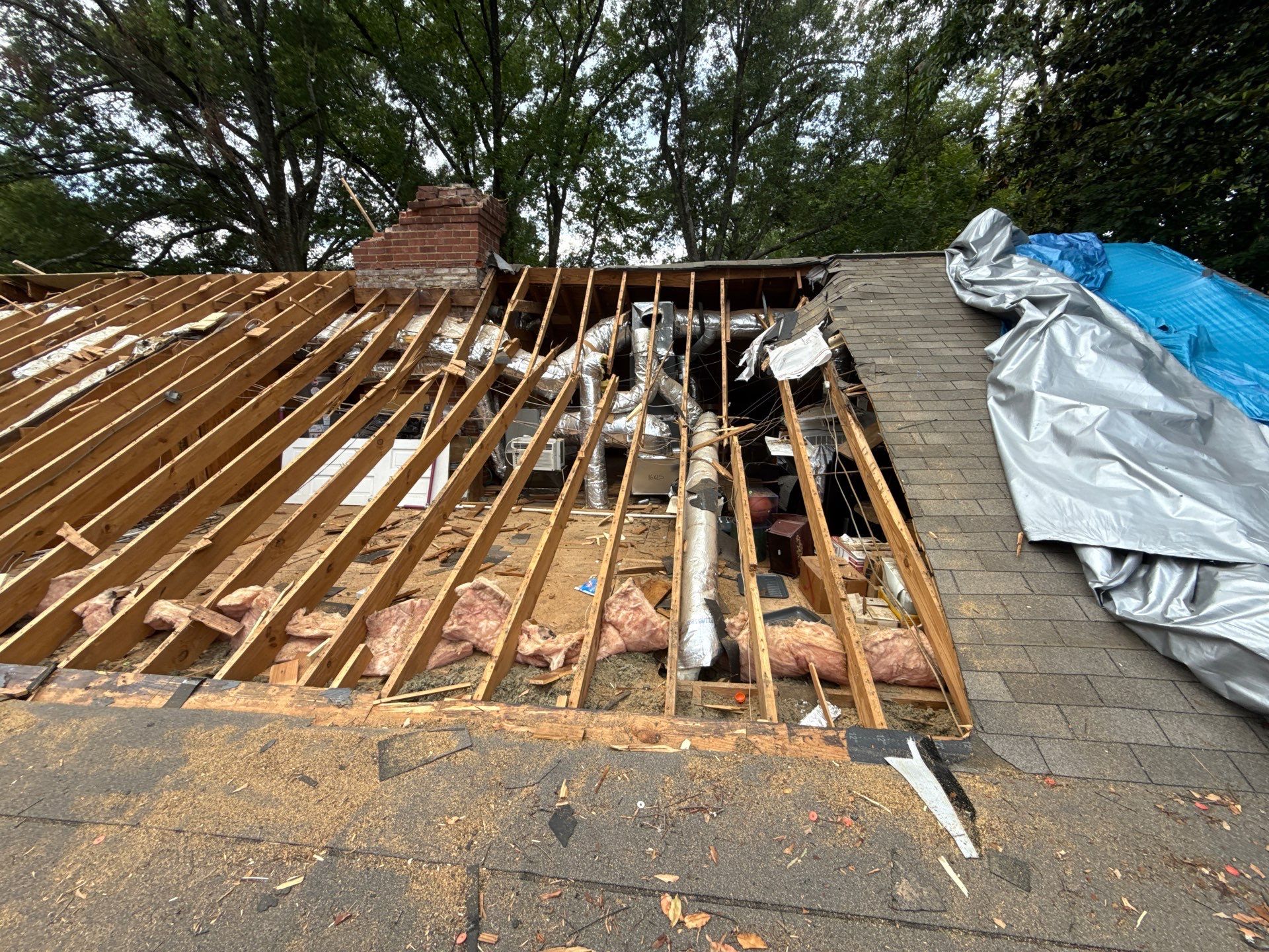 Structural Restoration and Asphalt Shingle Roof Replacement with Interior Repairs in East Memphis by Revival Roofing Services