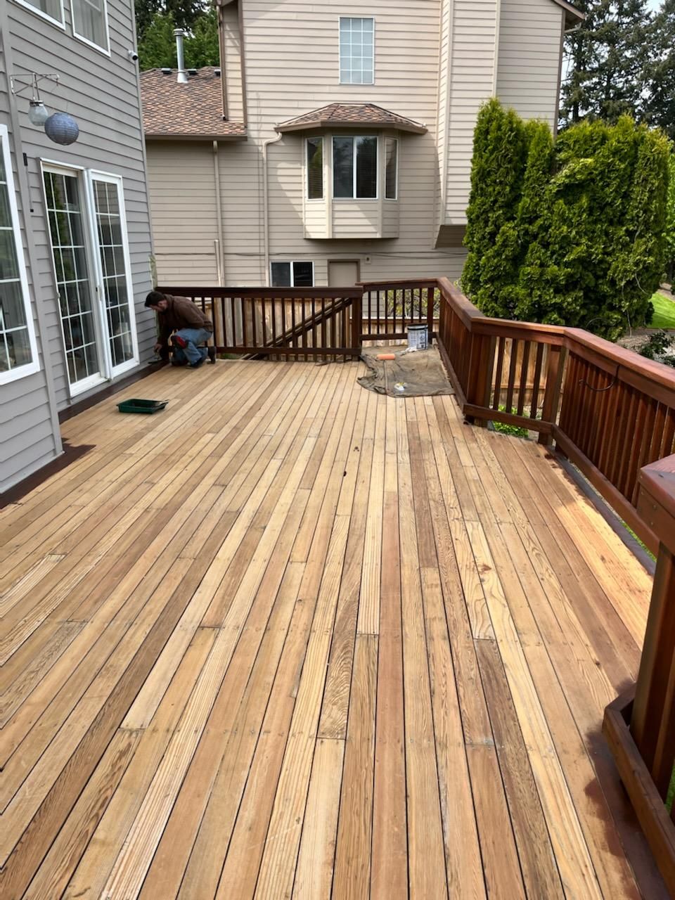 Deck Restoration using Armstrong-Clark Semi-Transparent Rustic Brown by Paul Schopp