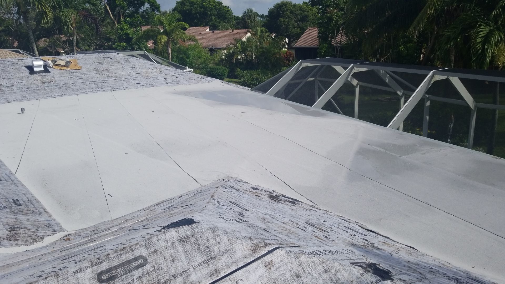Residential Roofing Installation using 1" Nail strip metal roof by BLUES BROTHERS ROOFING