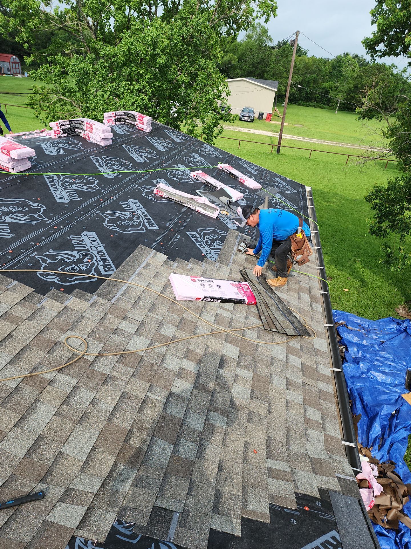 Residential Roofing Installation using Owen's Corning Duration (Lifetime) Shingles by Roof Repair Company