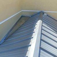 .032 Aluminum 1.5" Mechanical Seam Silver Metallic by Total Roofing System The Metal Roof Experts