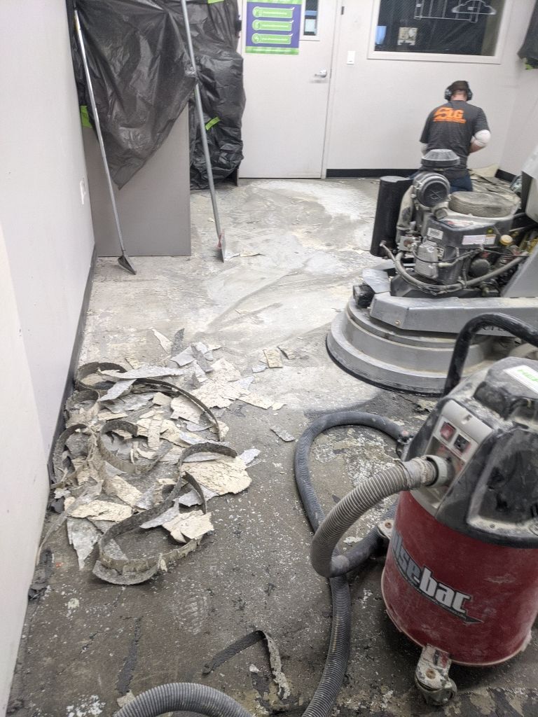 Commercial Flooring using Solid Haze Grey by Croc Coatings, LLC