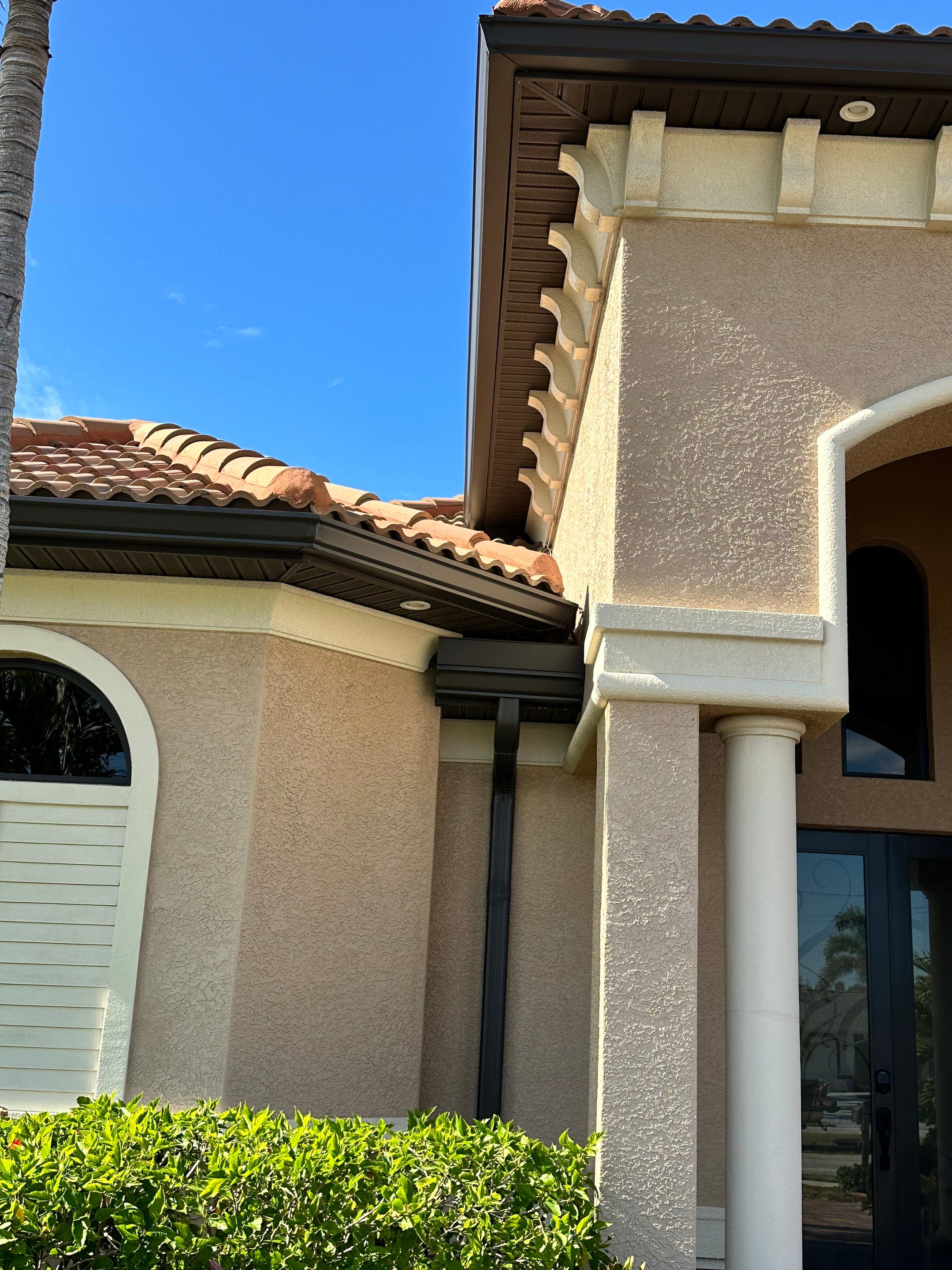 Bronze Downspout Installation in Cape Coral FL by Gutter Professors