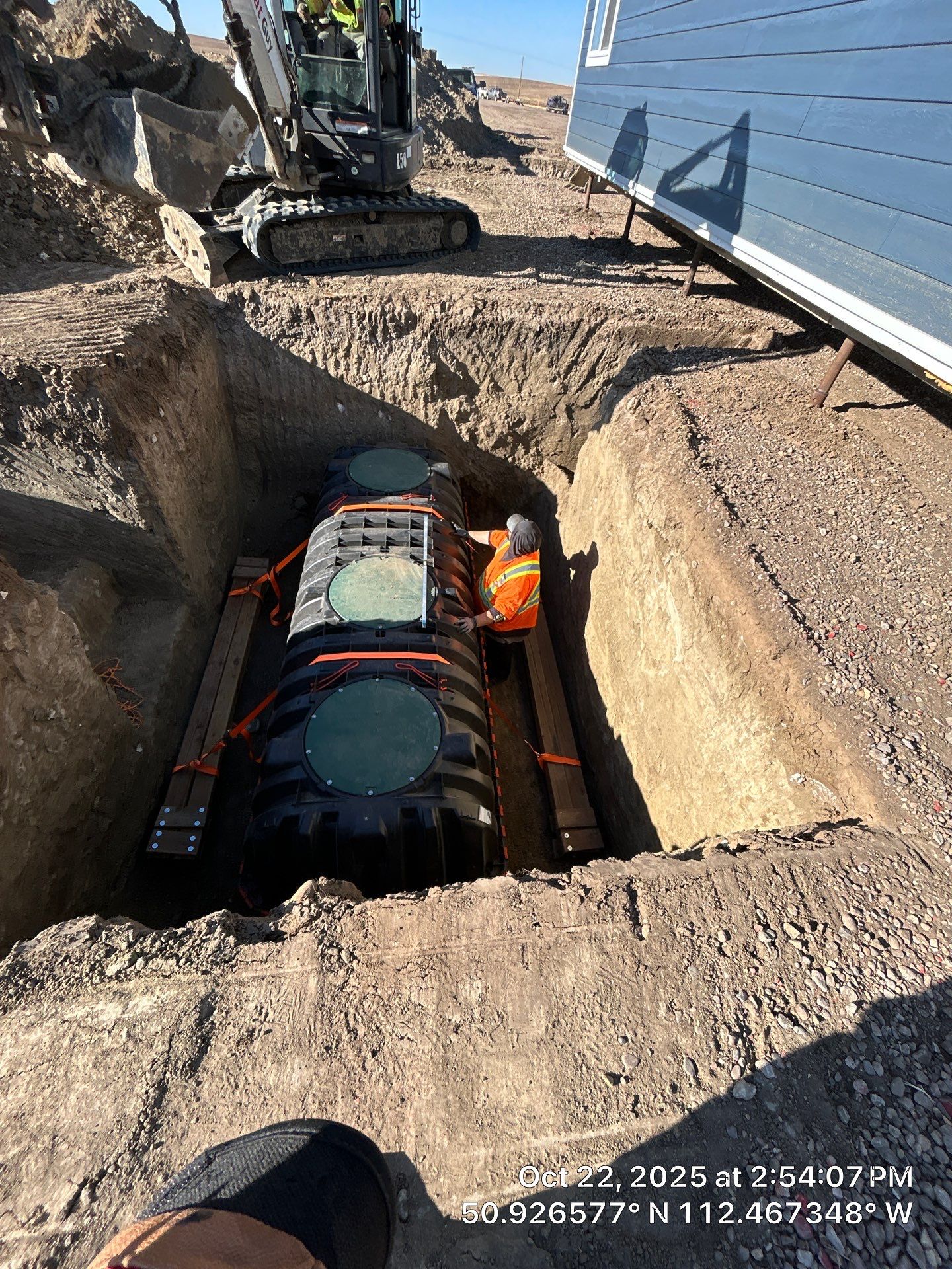 Full Septic System Installation With Polyethylene Tanks In Alberta by Septic Medic Inc.