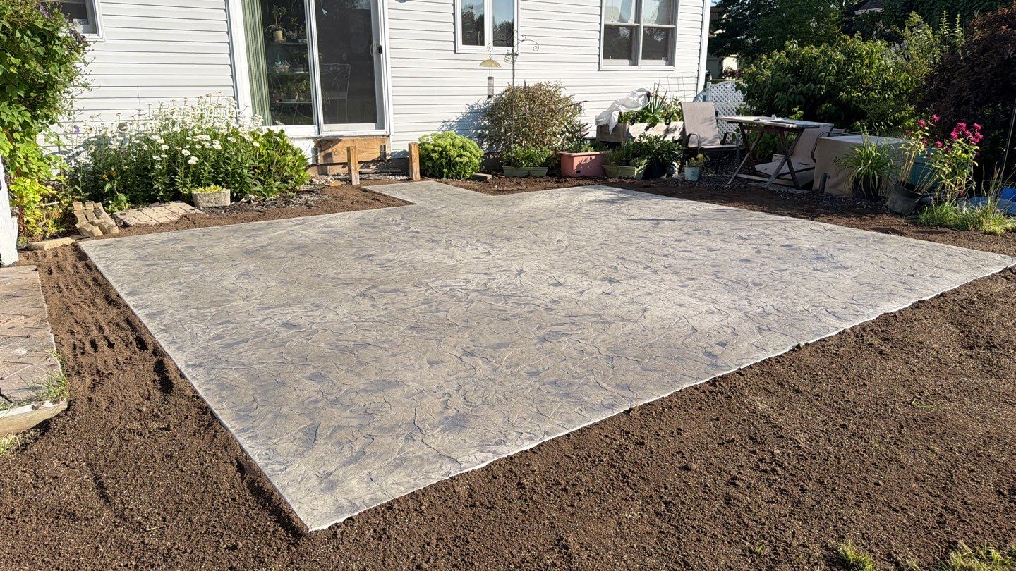 Henrietta Oxford Slate Patio by NG Masonry & Construction LLC