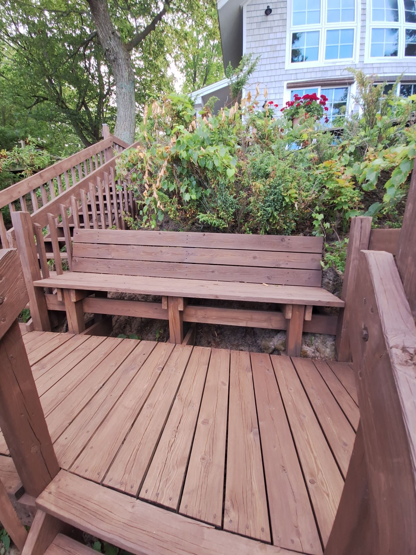 Lakefront Deck Pressure Washing, Exterior Wood Staining, and Painting in West Olive MI by Gordon Painting
