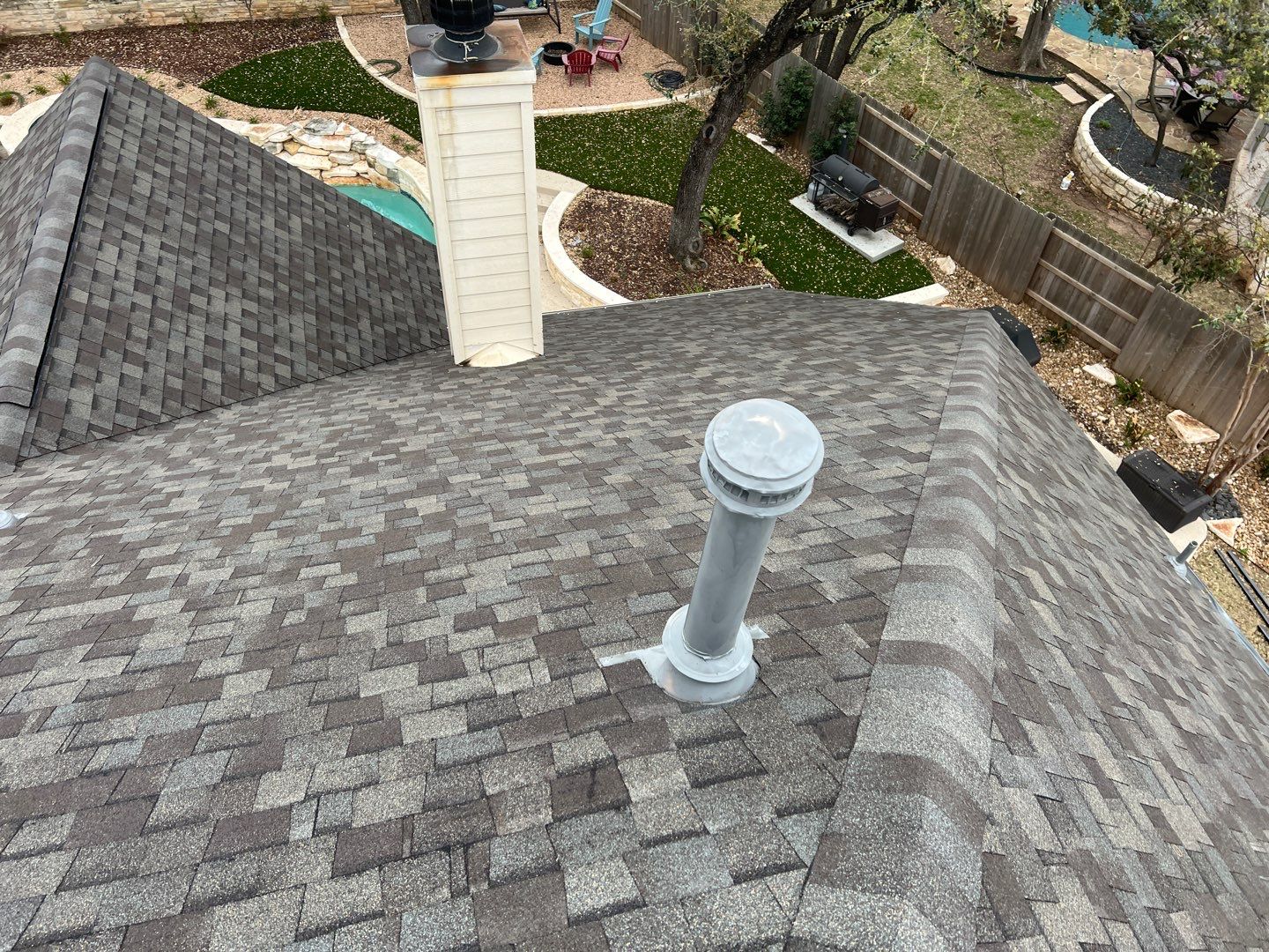 Roof replaced due to age by Oakwood Roofing and Construction, LLC