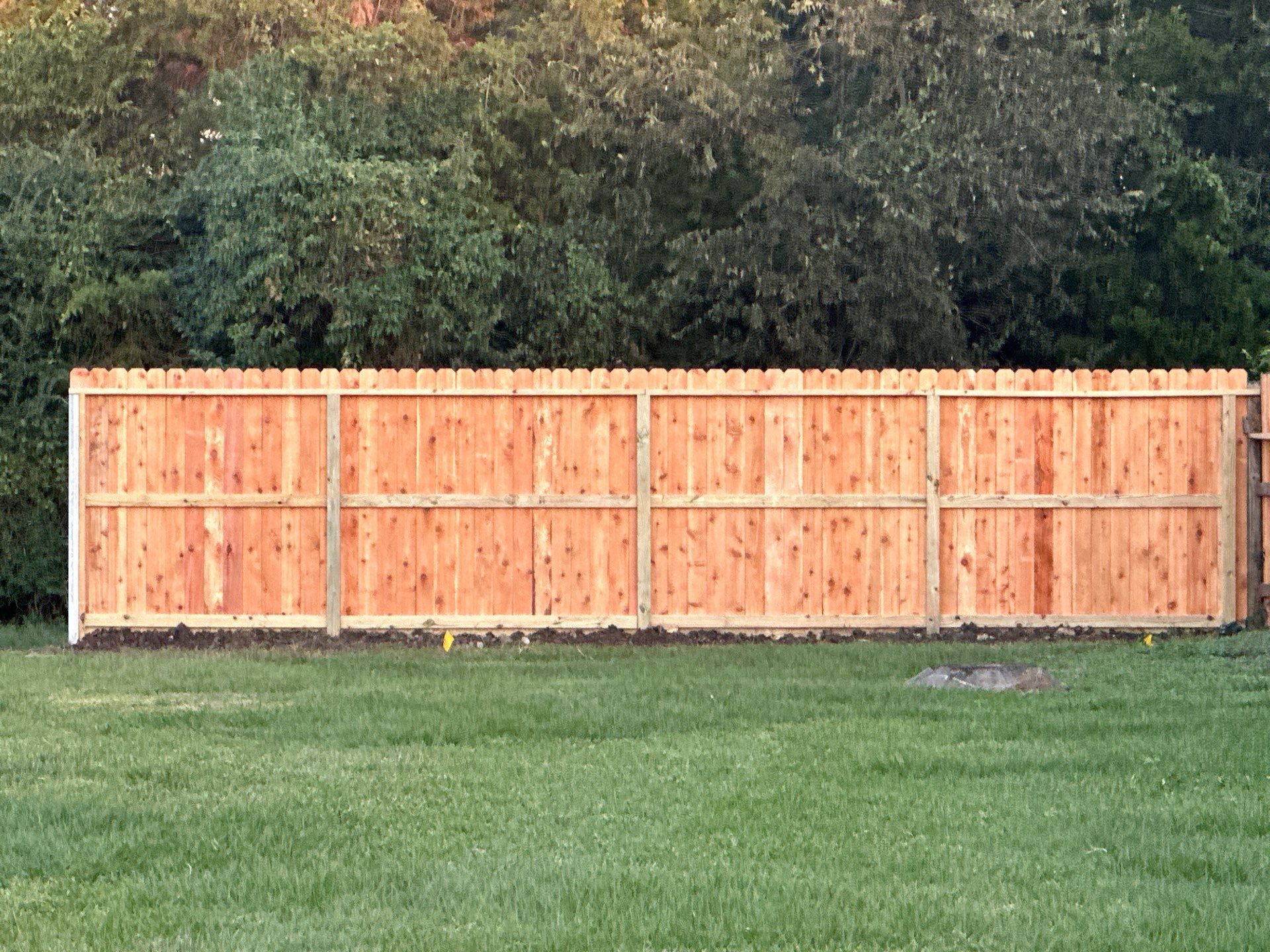 Premium Commercial Fence Installation with Western Red Cedar Pickets, 3 Rails, and Deluxe Wood Gates" by Tim's Fences