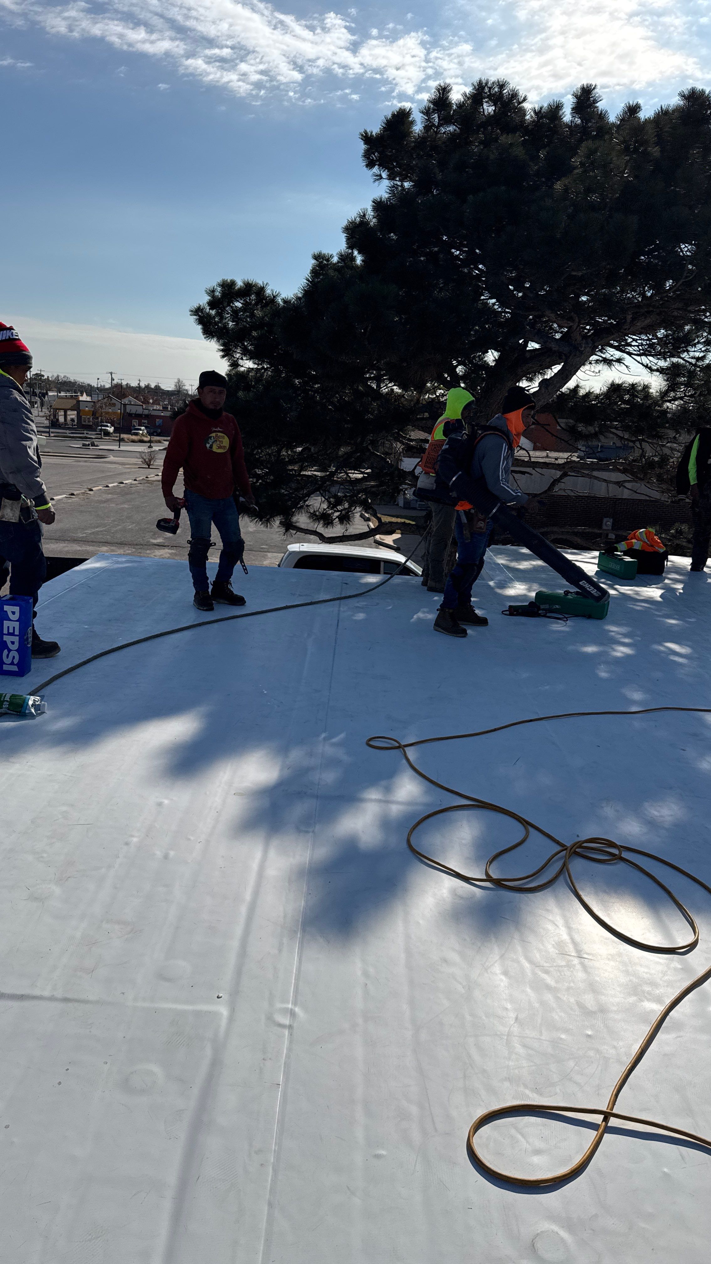 Commercial Roofing Installation using Mule-Hide by Frontline Roofing and Construction