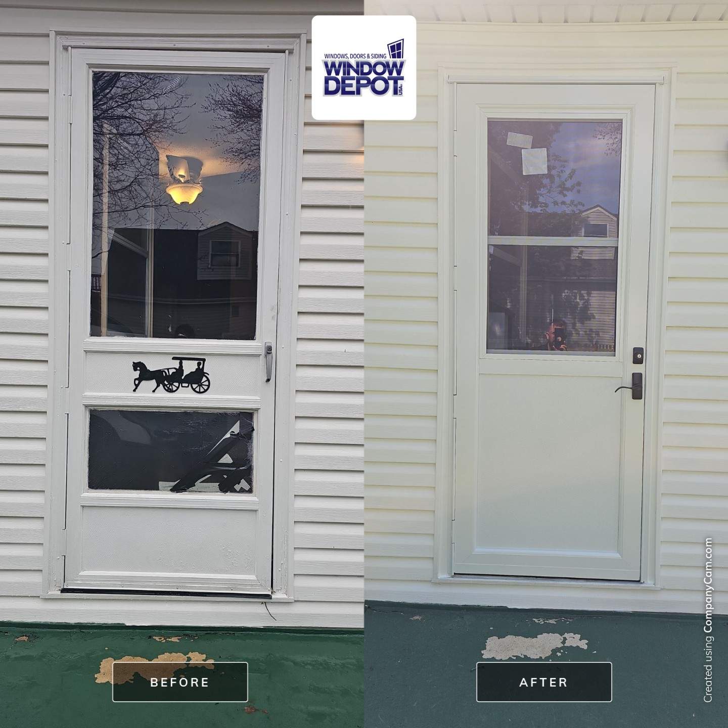Paint and door replacement by Window Depot of Annapolis