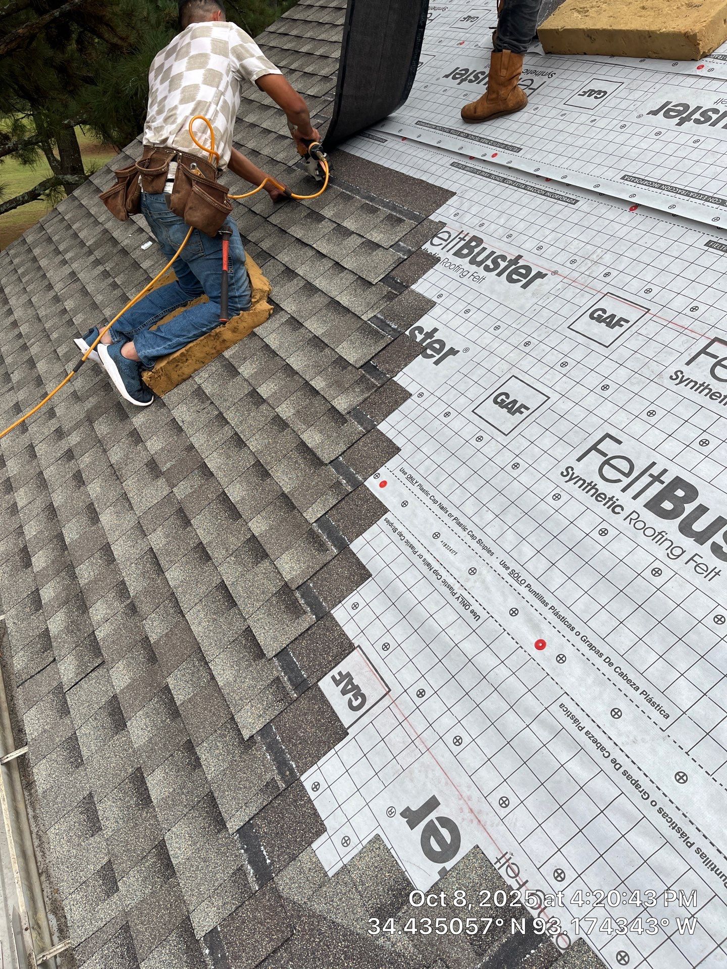 Full Residential Roof Replacement with GAF Timberline HDZ Shingles in Hot Springs by Temple Roofing and Exteriors