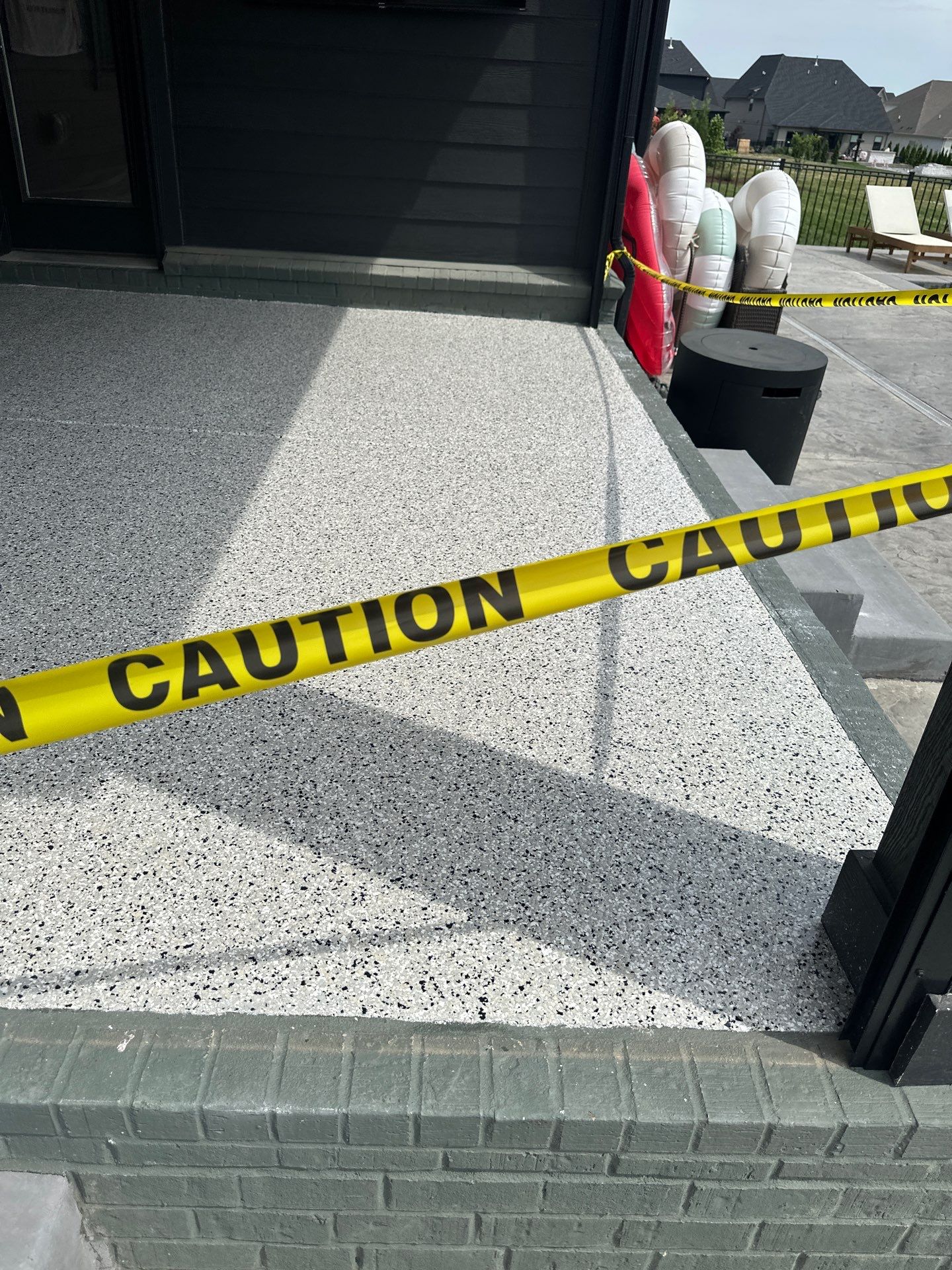 Patio Floor Coating using Cabin Fever by My Garage Floor Guys